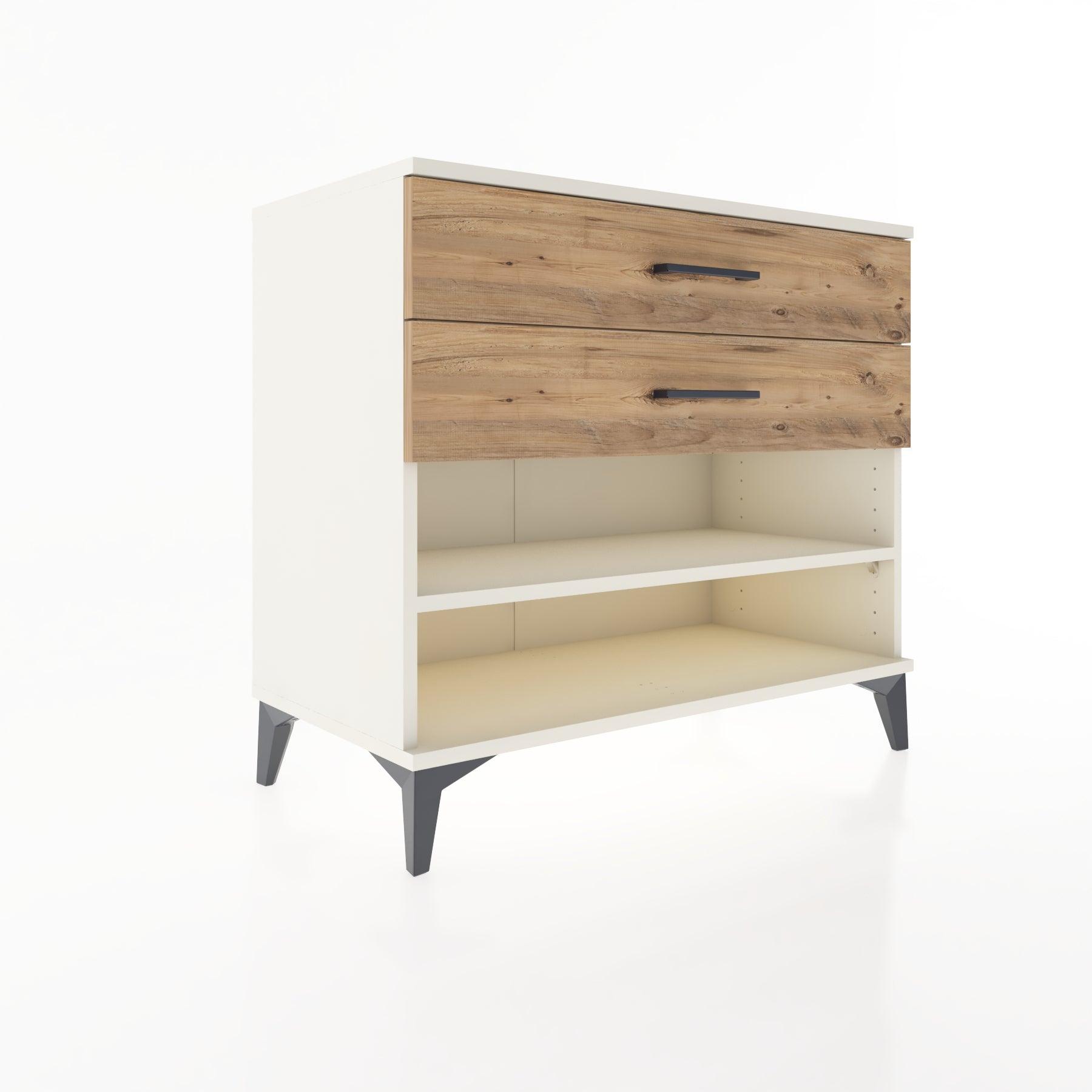 Woodntry Modüler Şifonyer Aytaşı 88x44x68 cm Çekmeceli ve Raflı CR56-1