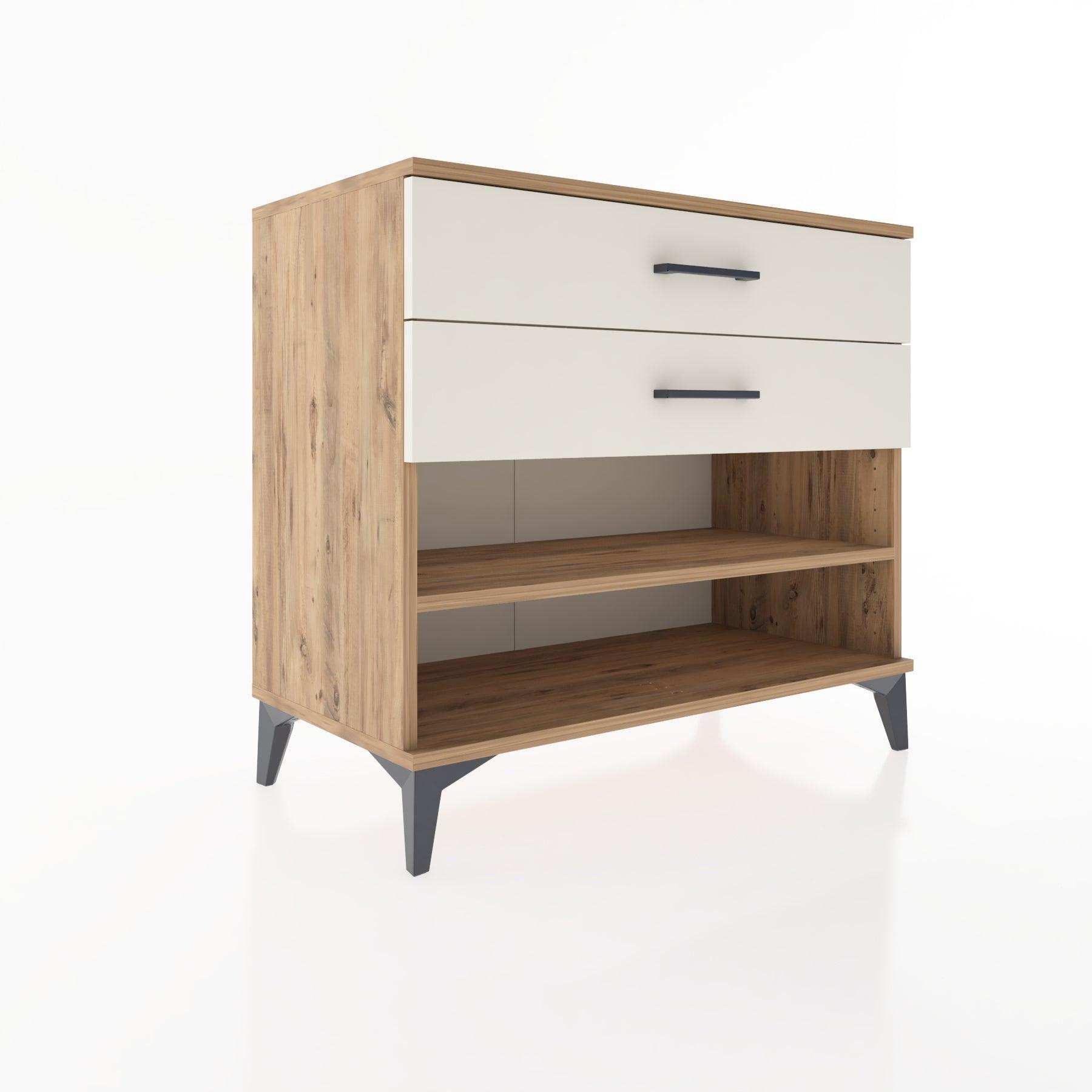 Woodntry Modüler Şifonyer Çam 88x44x68 cm Çekmeceli ve Raflı CR56-3