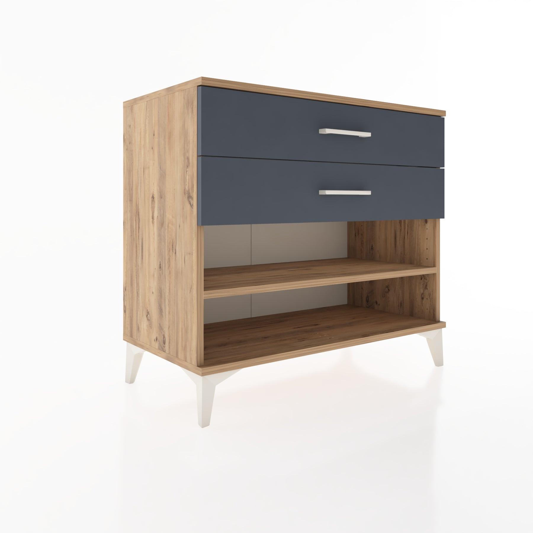 Woodntry Modüler Şifonyer Çam 88x44x68 cm Çekmeceli ve Raflı CR56-3