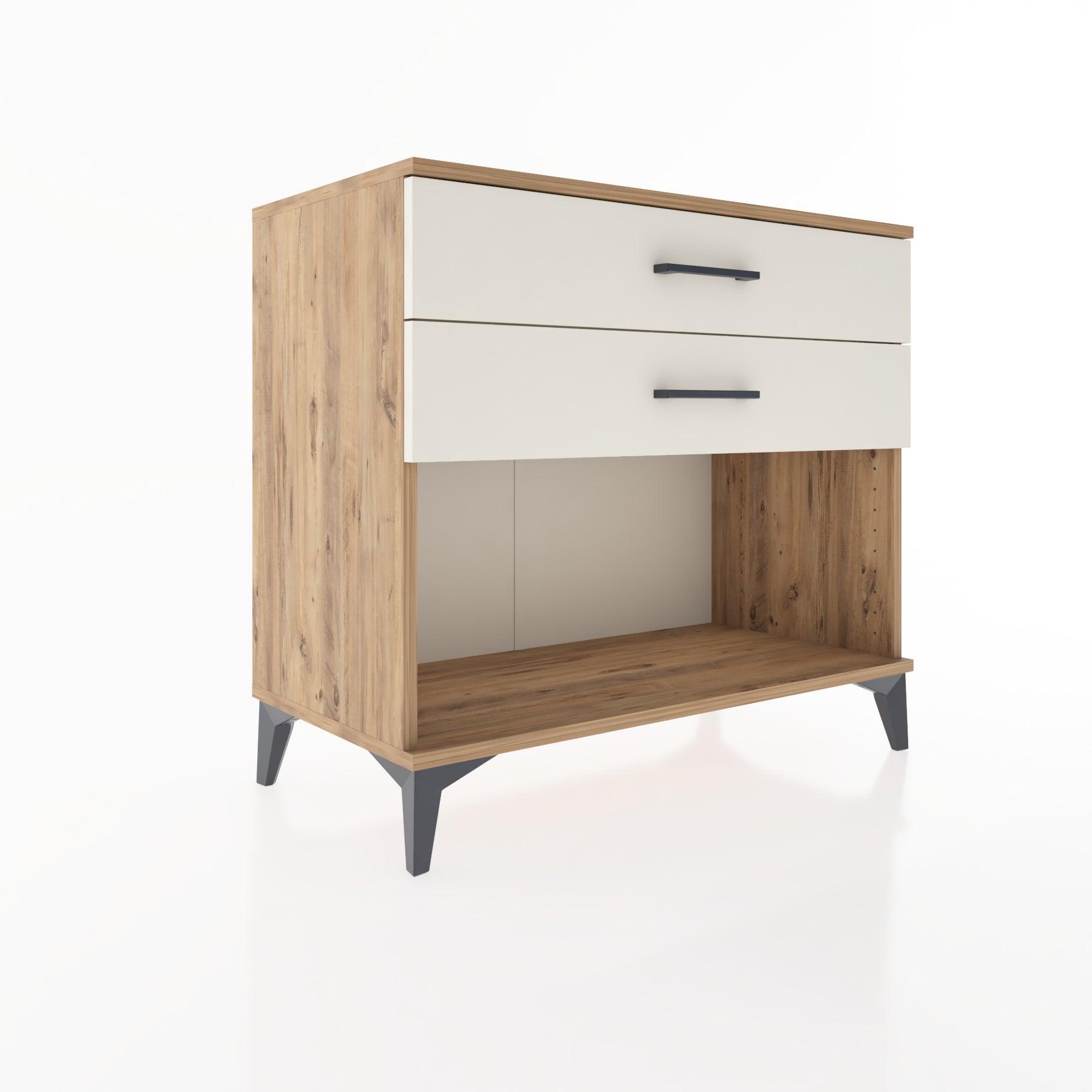 Woodntry Modüler Şifonyer Çam 88x44x68 cm Çekmeceli ve Raflı CR57-3
