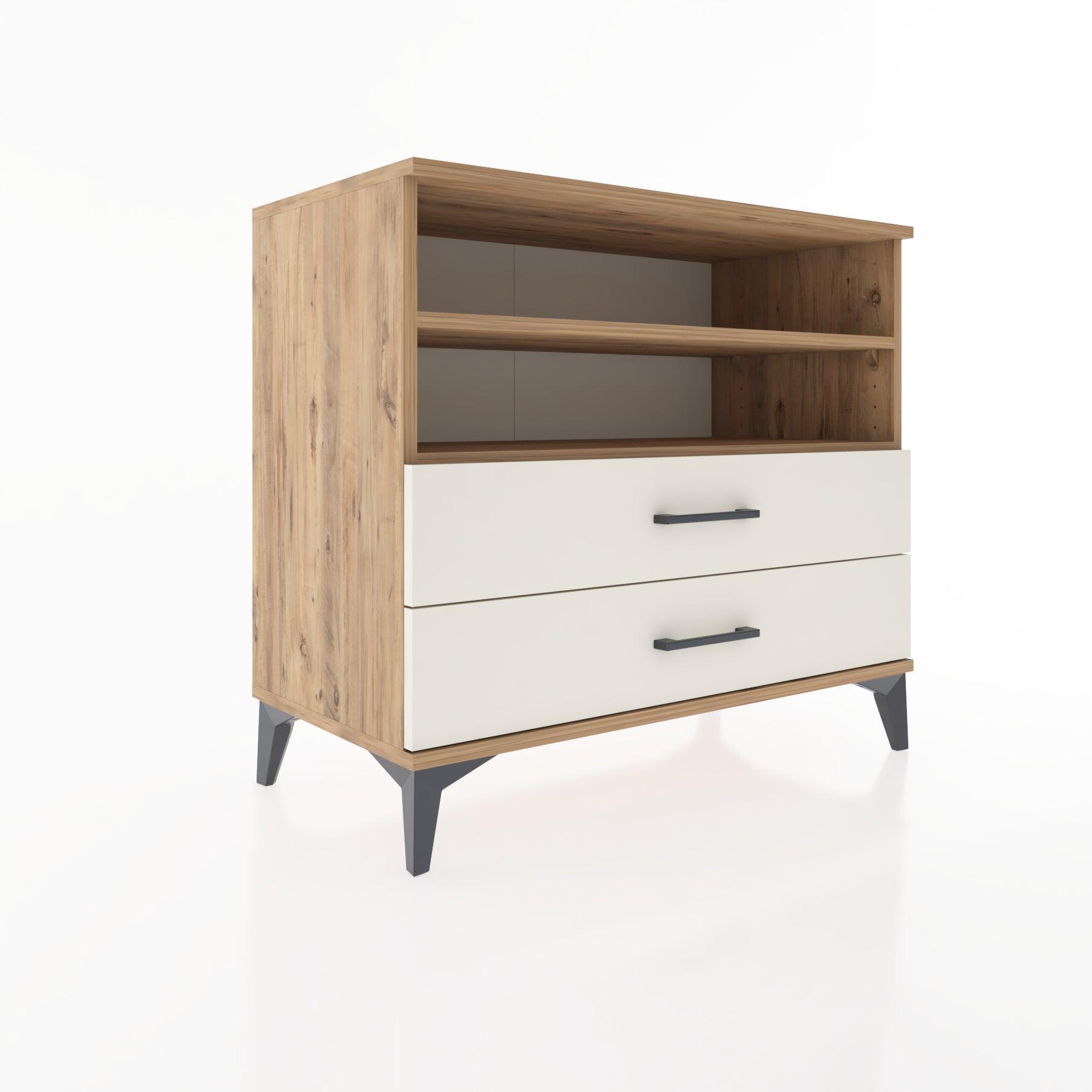 Woodntry Modüler Şifonyer Çam 88x44x68 cm Çekmeceli ve Raflı CR58-3