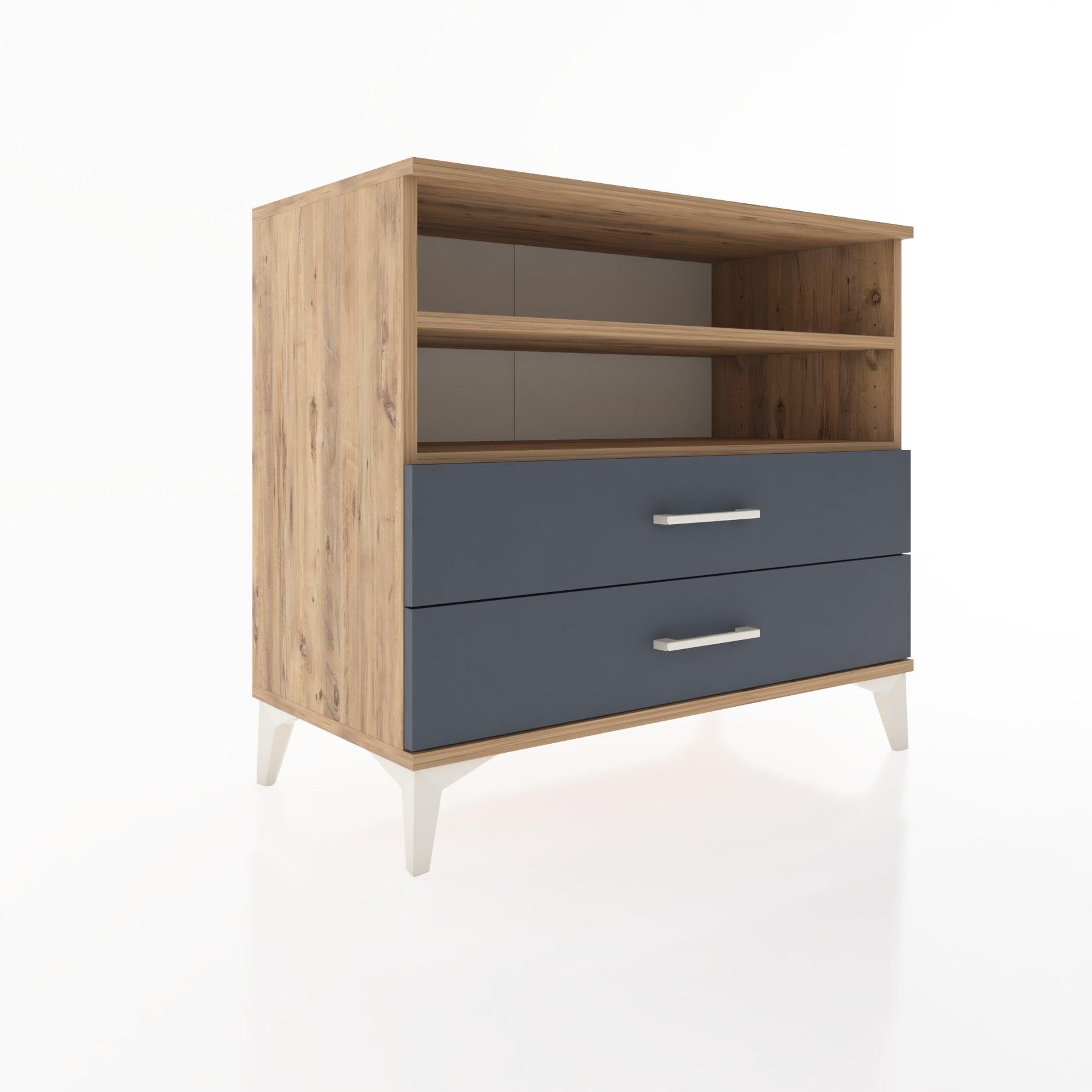 Woodntry Modüler Şifonyer Çam 88x44x68 cm Çekmeceli ve Raflı CR58-3