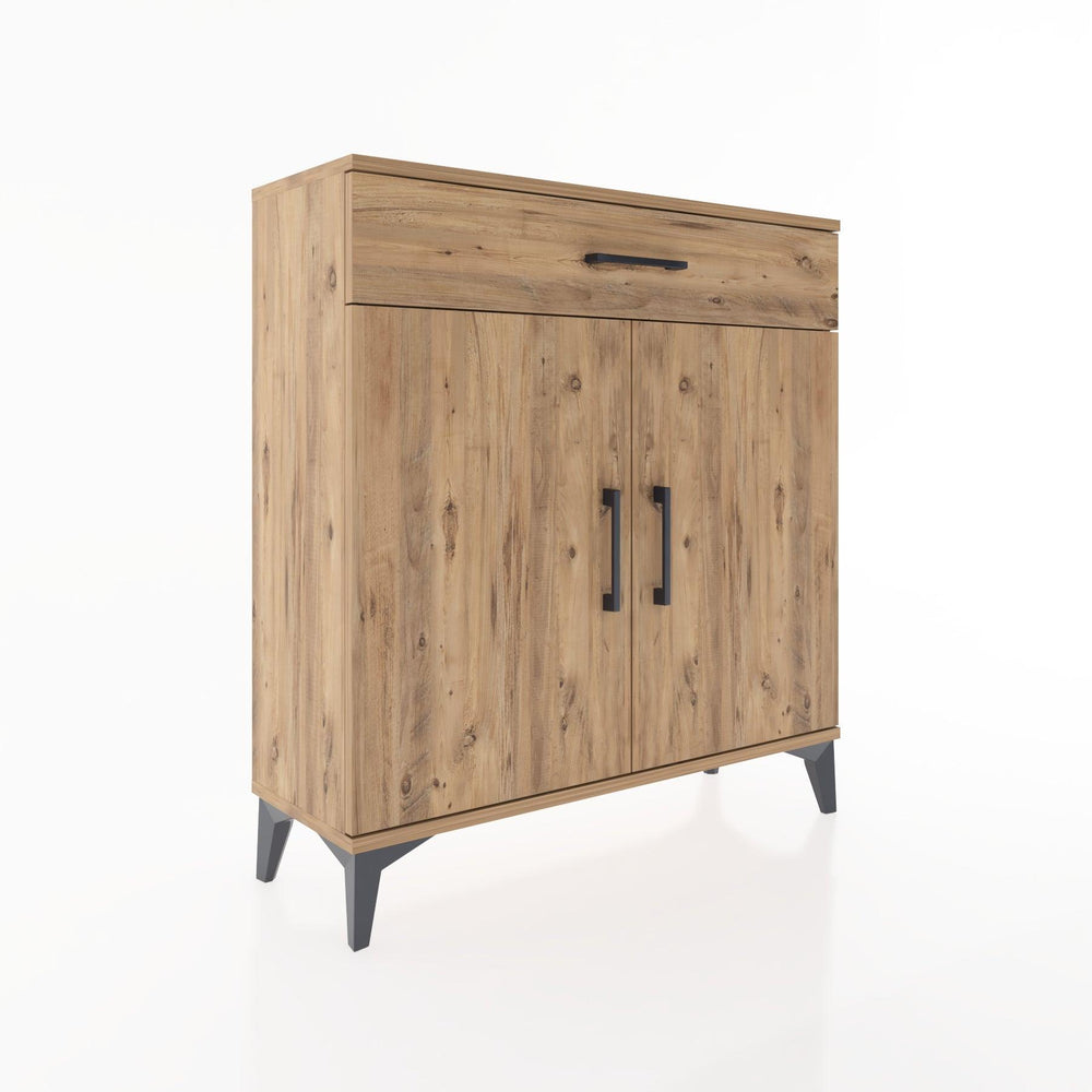 Woodntry Modüler Şifonyer Çam 88x30x84 cm Kapaklı ve Çekmeceli KC59-3