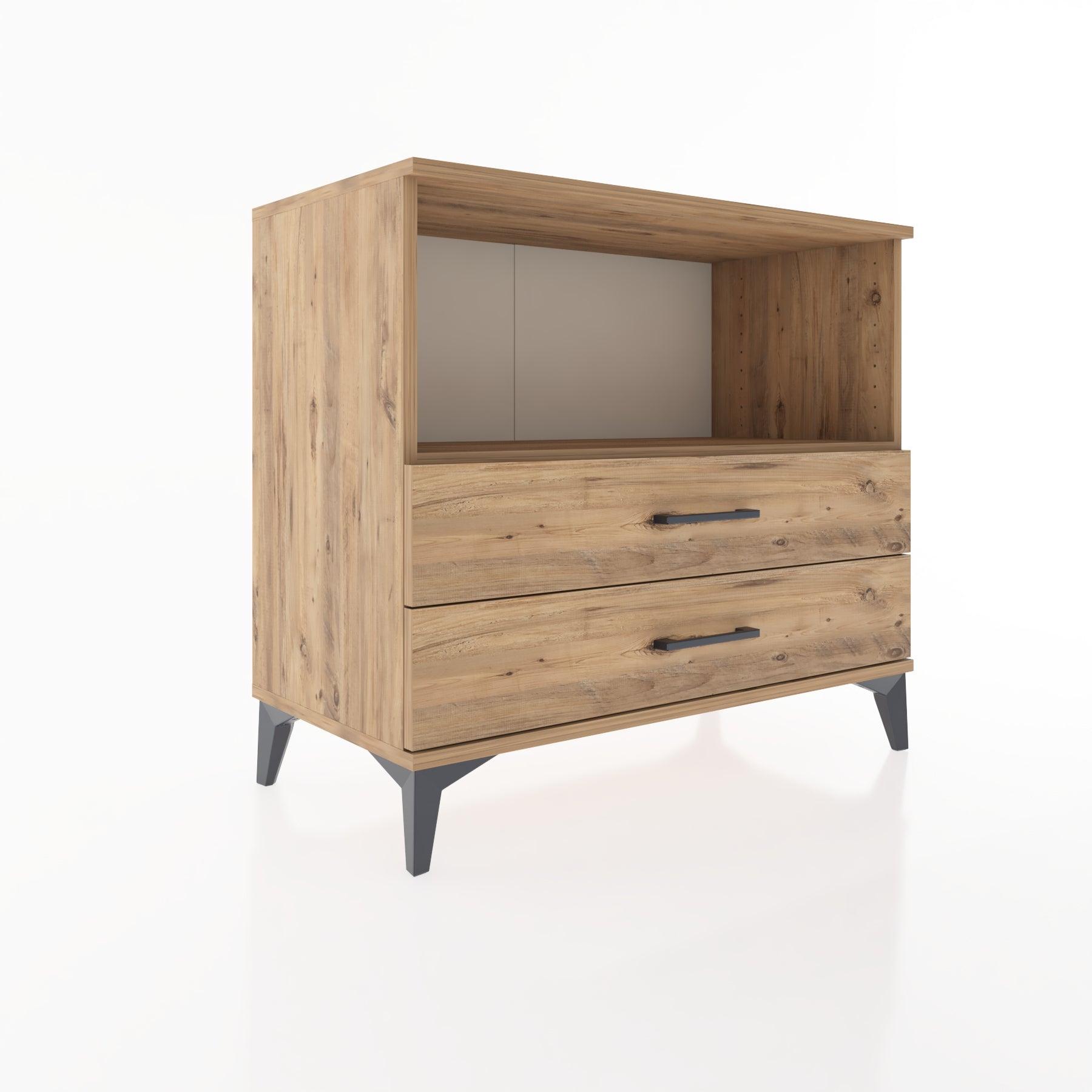Woodntry Modüler Şifonyer Çam 88x44x68 cm Çekmeceli ve Raflı CR59-3