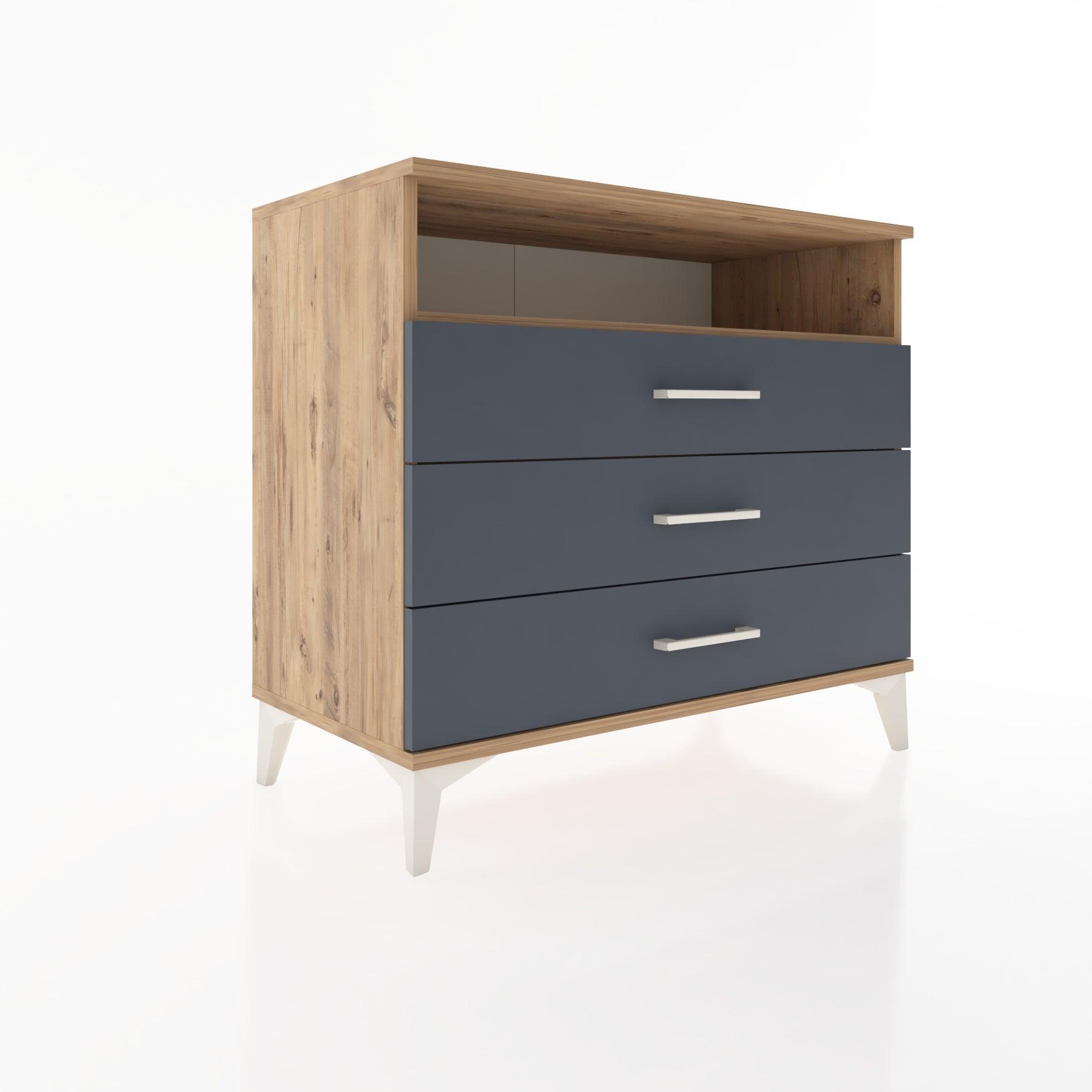 Woodntry Modüler Şifonyer Çam 88x44x68 cm Çekmeceli ve Raflı CR60-3