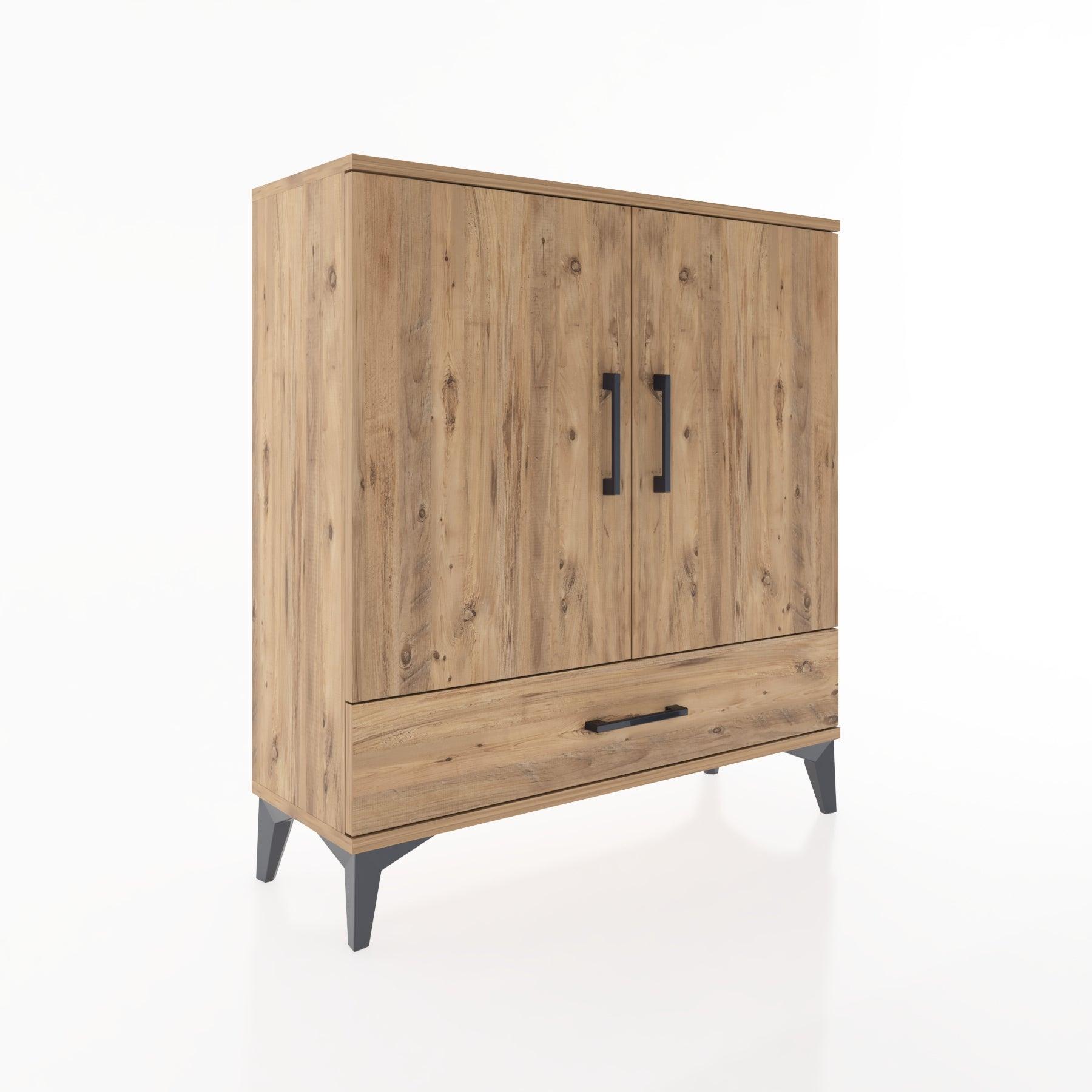 Woodntry Modular Dresser Pine 88x30x84 cm with Cover and Drawer KC60-3