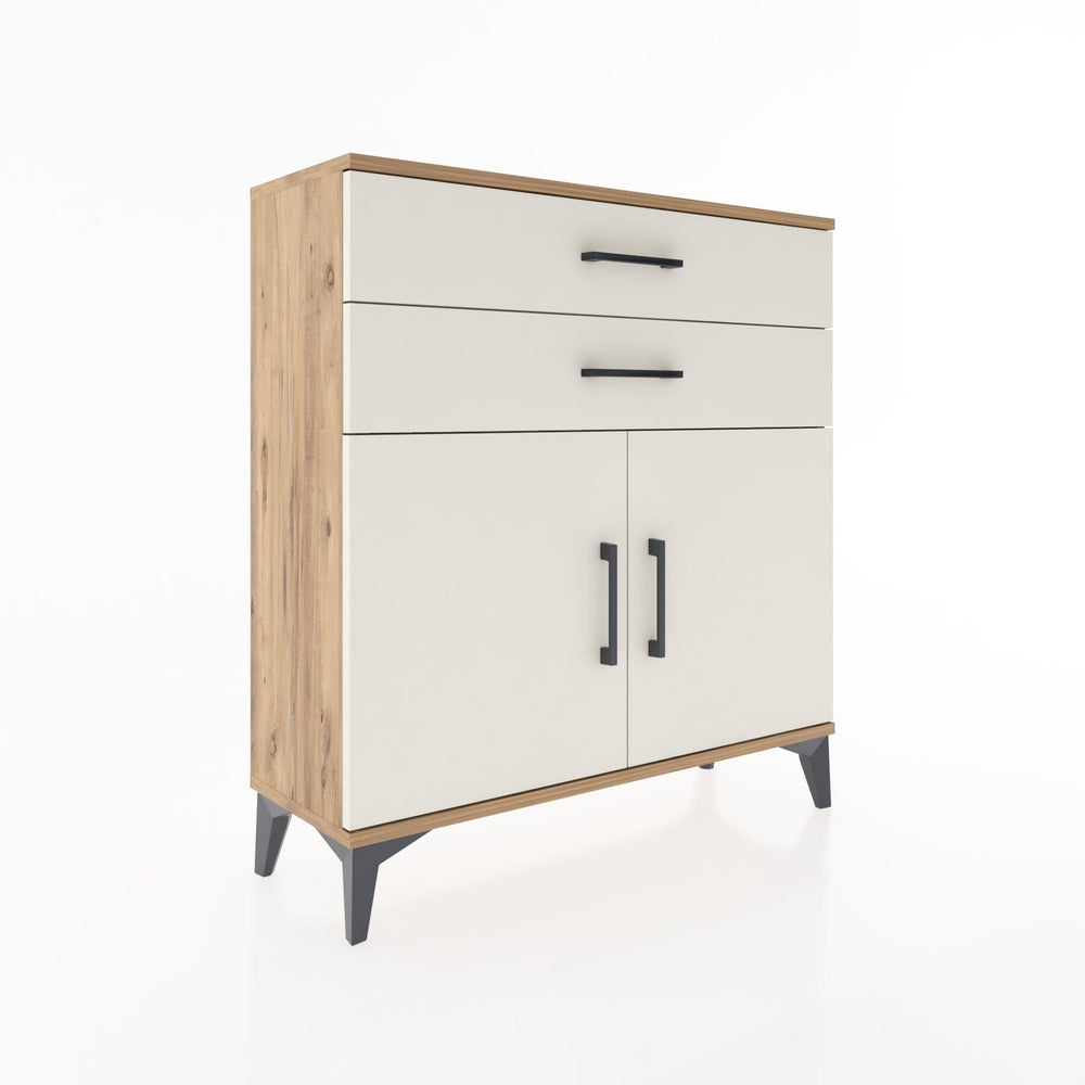 Woodntry Modüler Şifonyer Çam 88x30x84 cm Kapaklı ve Çekmeceli KC63-3