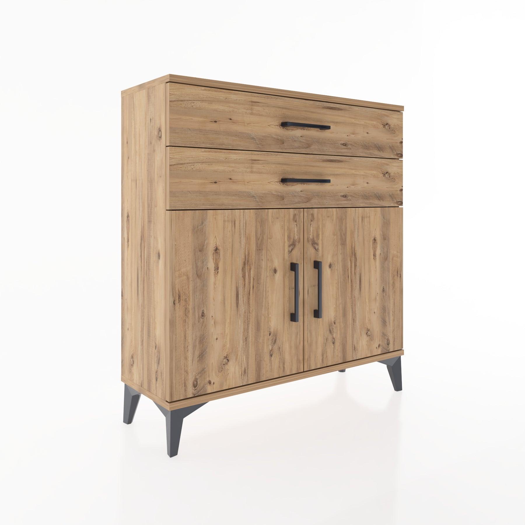 Woodntry Modular Dresser Pine 88x30x84 cm with Cover and Drawer KC63-3
