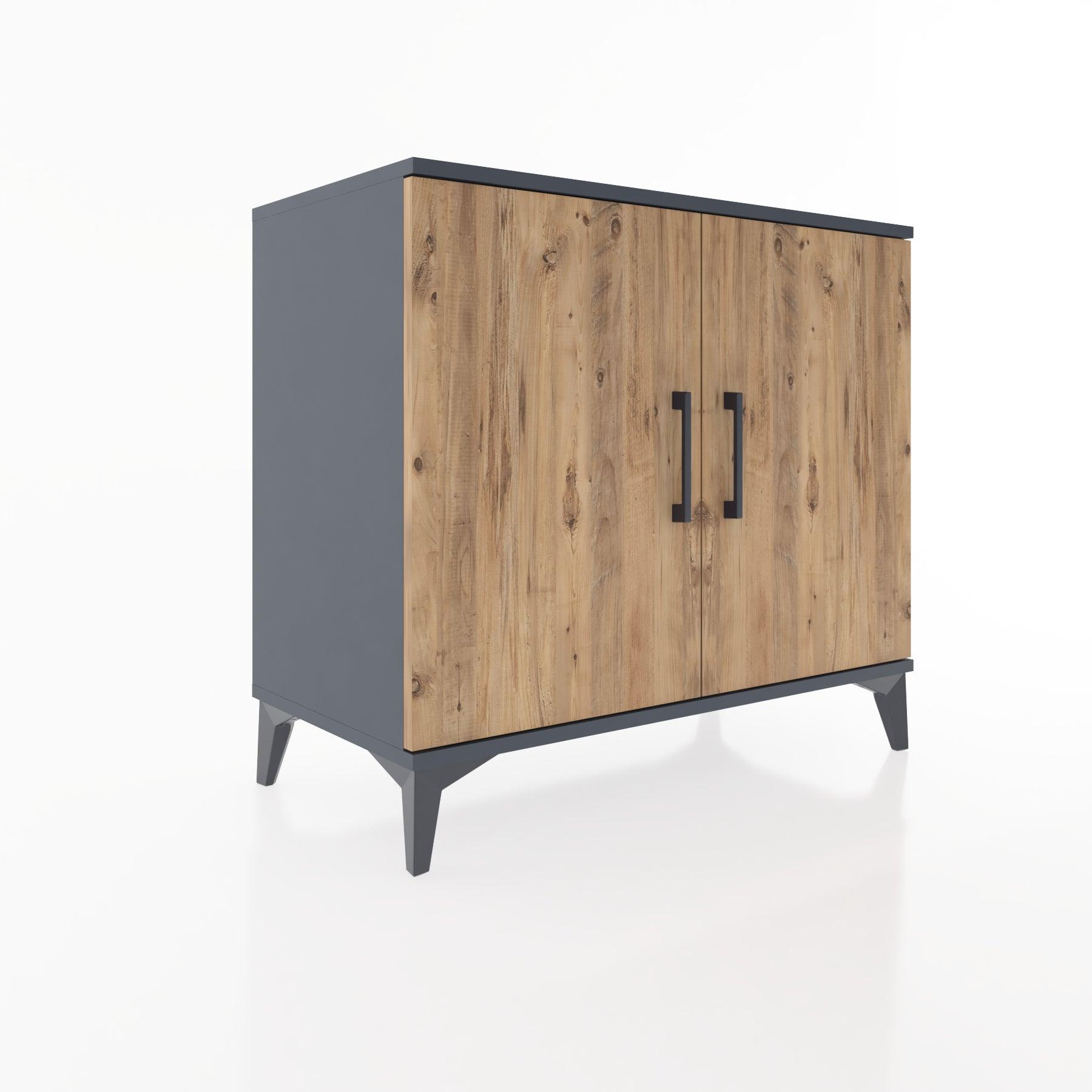 Woodntry Modüler Şifonyer Antrasit 88x44x68 cm Kapaklı K64-2