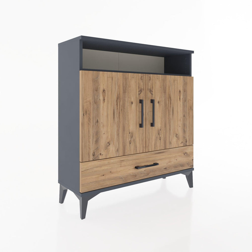 Woodntry Modüler Şifonyer Antrasit 88x30x84 cm Fonksiyonel F66-2