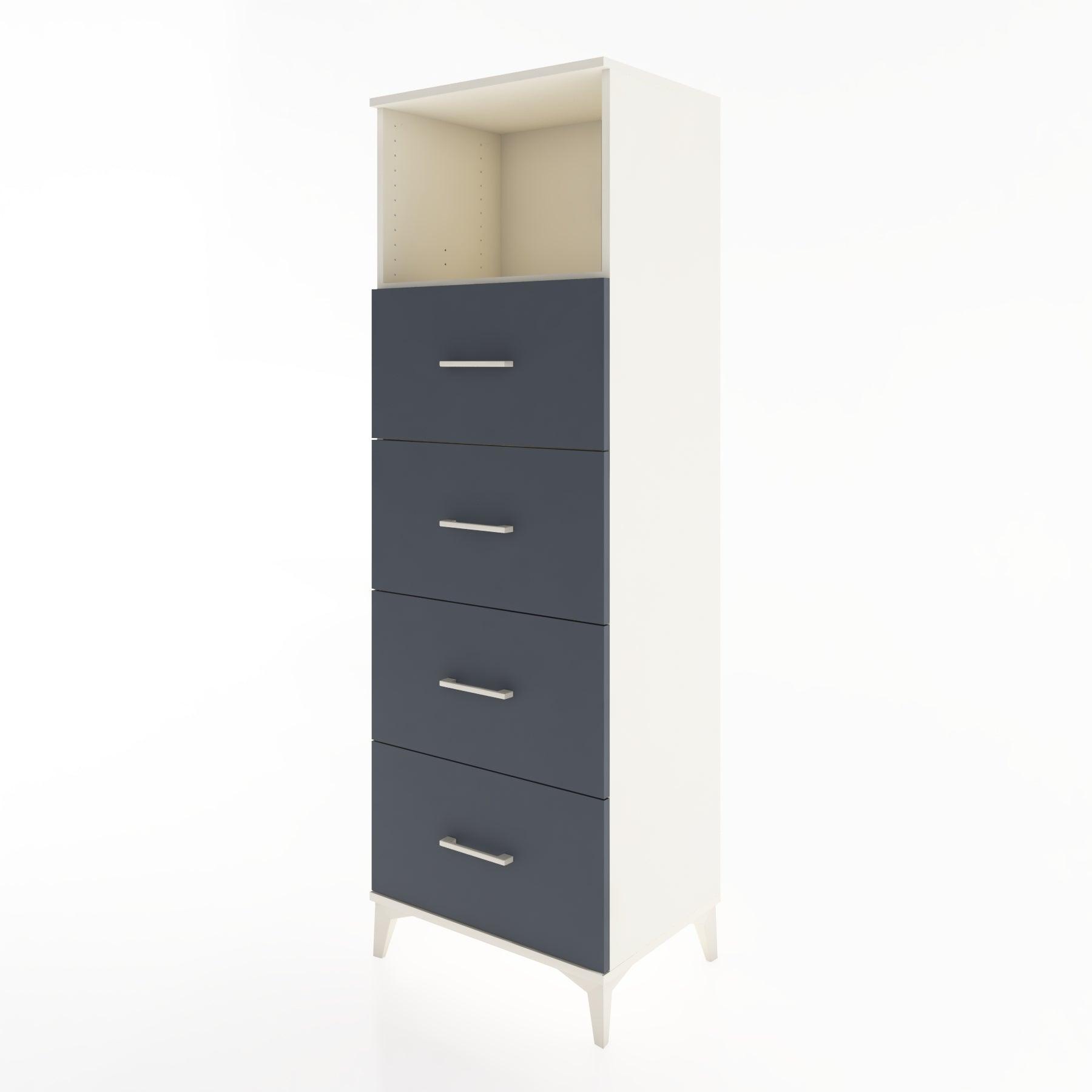 Woodntry Modular Cabinet Moonstone 60x44x170 cm with Drawers and Shelves CR52-1