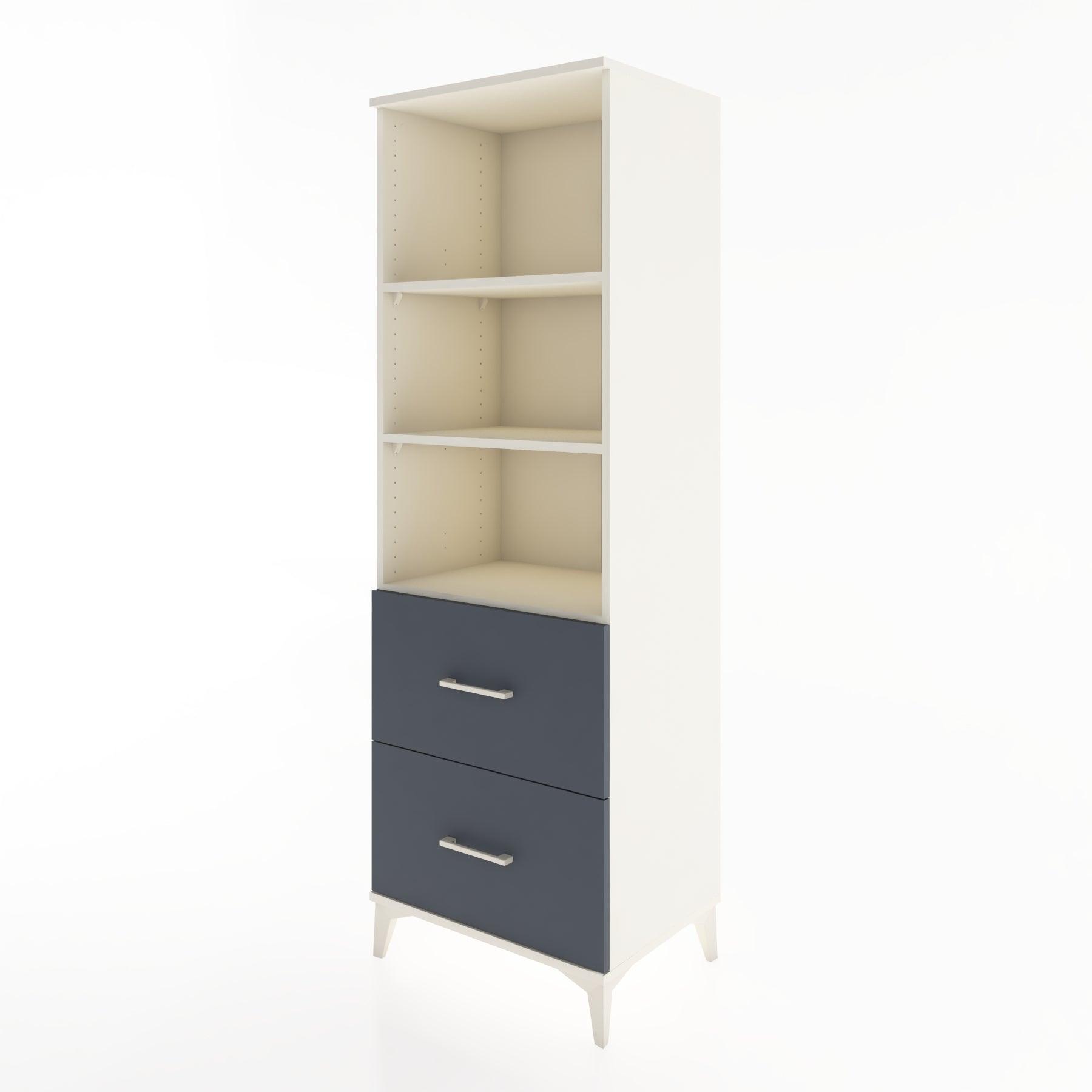 Woodntry Modüler Dolap Aytaşı 60x44x170 cm Çekmeceli ve Raflı CR48-1