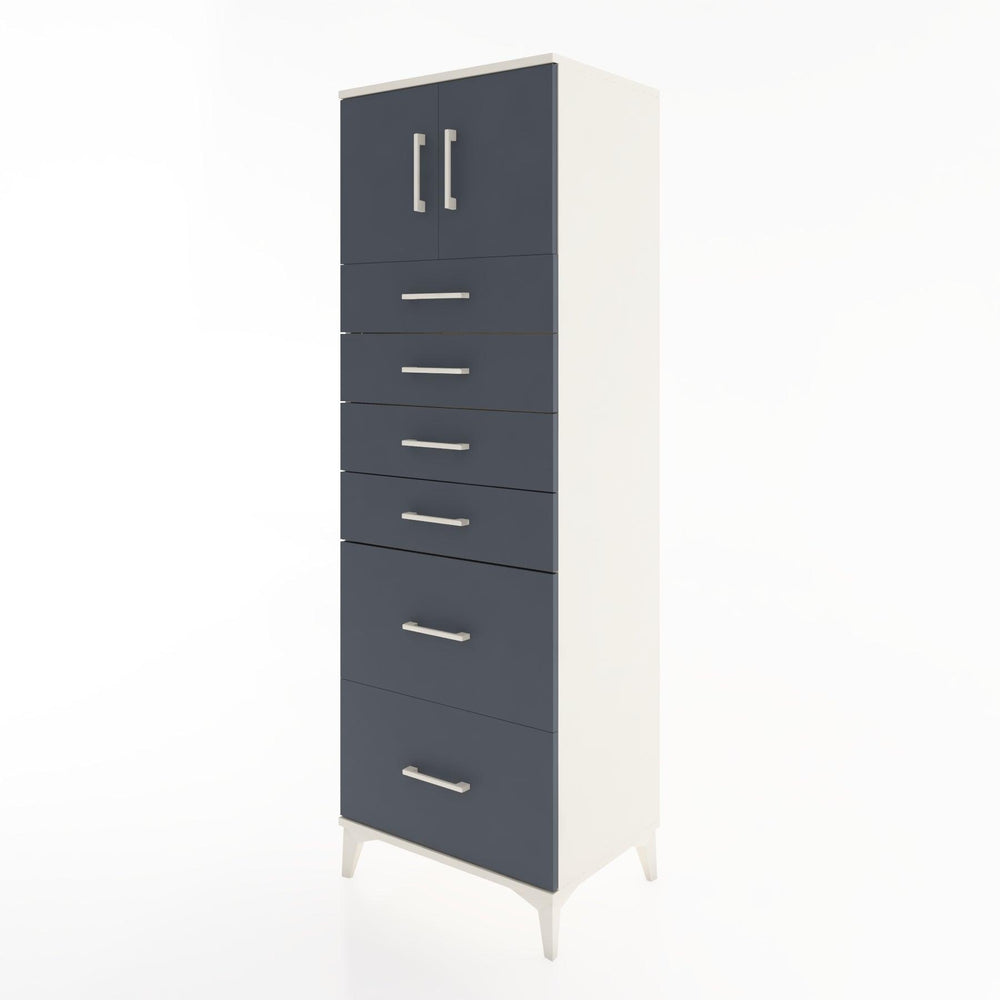 Woodntry Modular Cabinet Moonstone 60x44x170 cm with Doors and Drawers KC17-1