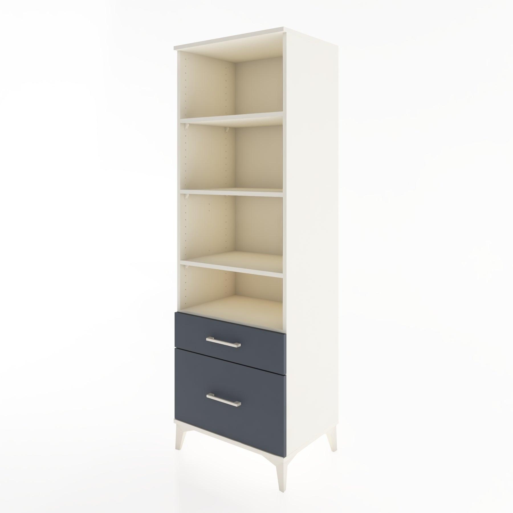 Woodntry Modular Cabinet Moonstone 60x44x170 cm with Drawers and Shelves CR43-1