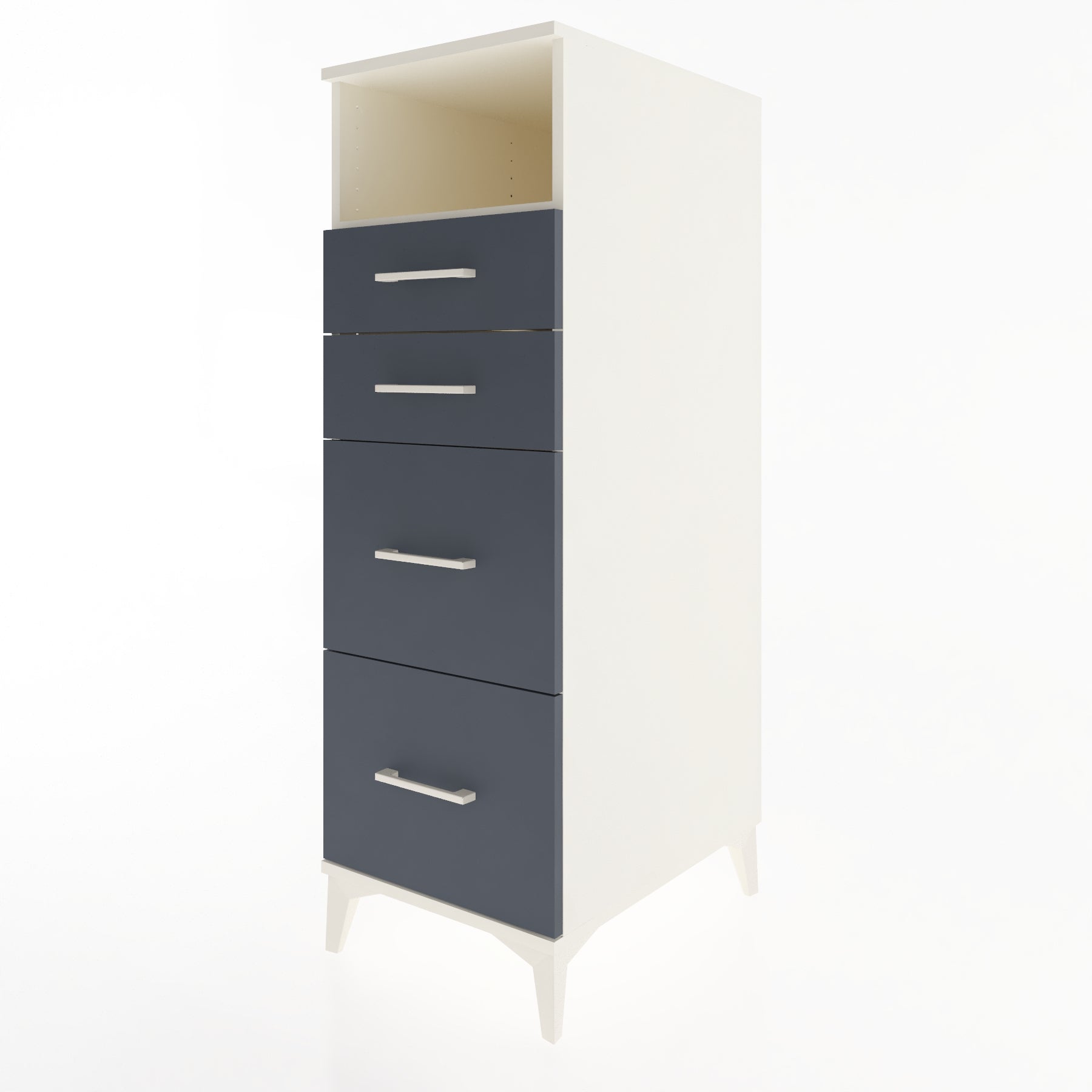 Woodntry Modular Cabinet Moonstone 44x59x122 cm with Drawers and Shelves CR101-1