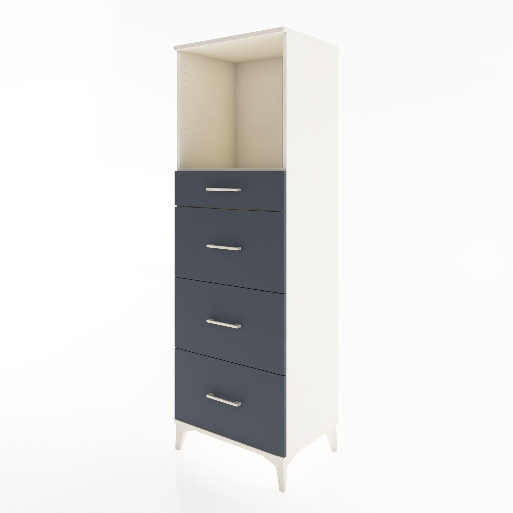 Woodntry Modüler Dolap Aytaşı 60x44x170 cm Çekmeceli ve Raflı CR50-1