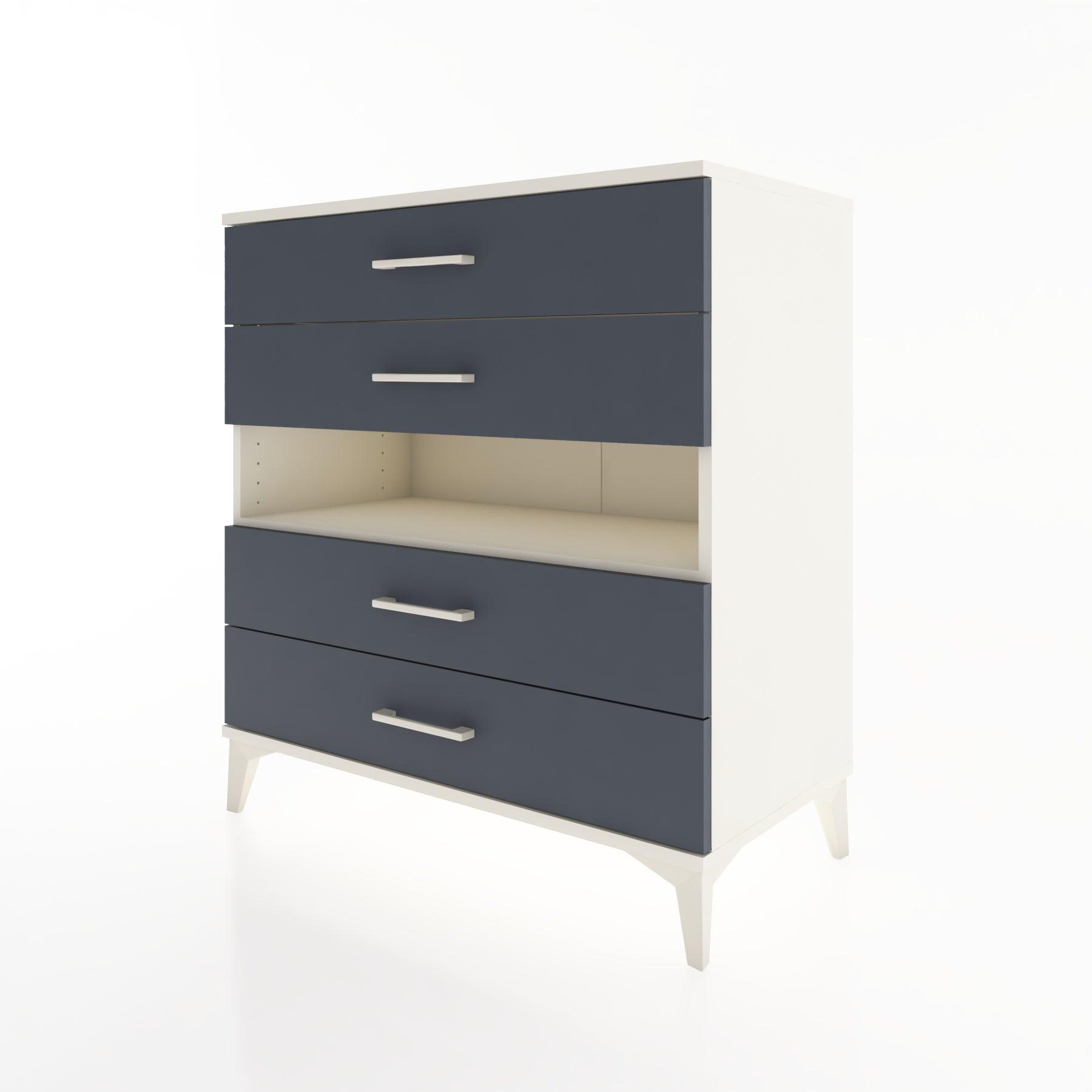 Woodntry Modüler Şifonyer Aytaşı 88x44x84 cm Çekmeceli ve Raflı CR21-1