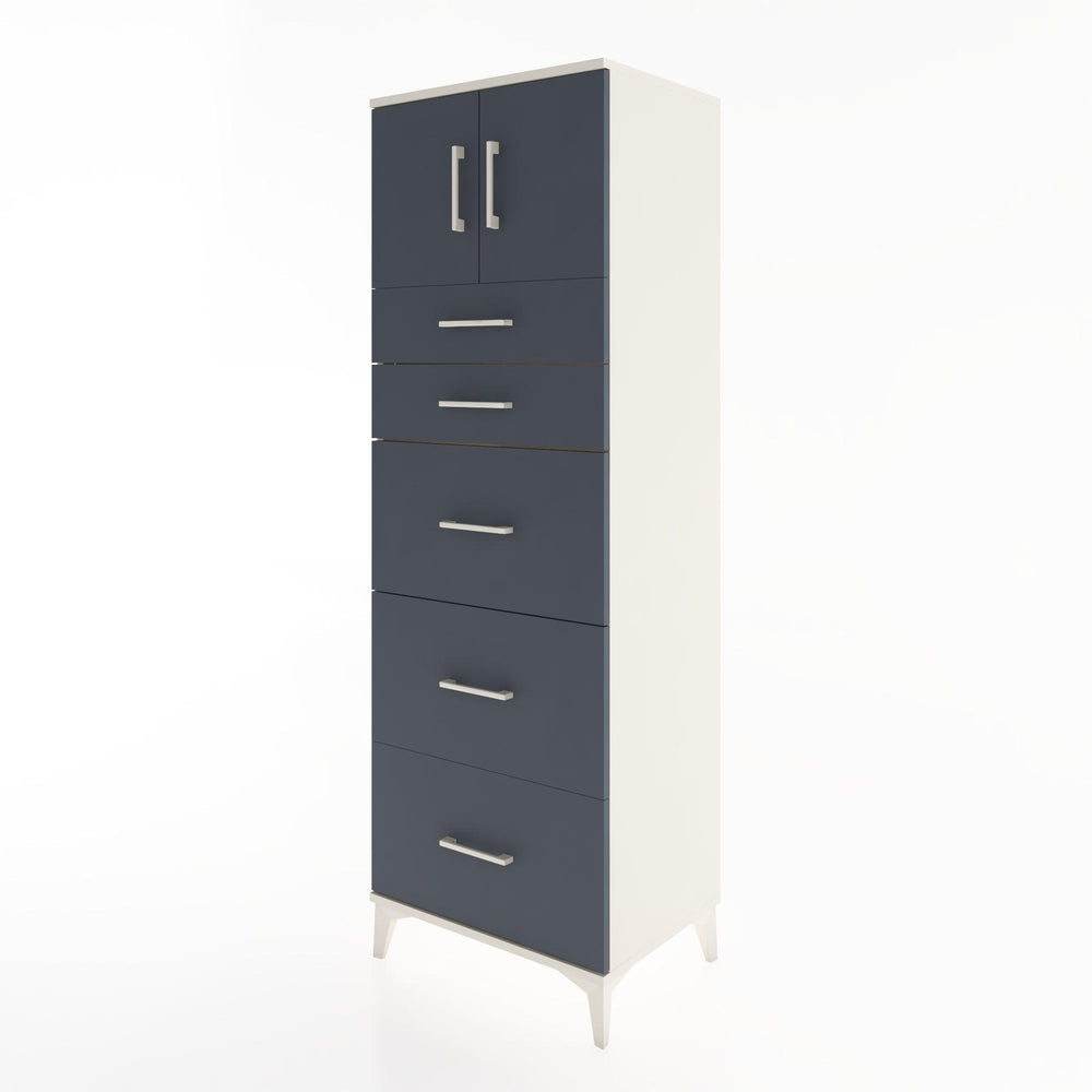 Woodntry Modular Cabinet Moonstone 60x44x170 cm with Doors and Drawers KC22-1