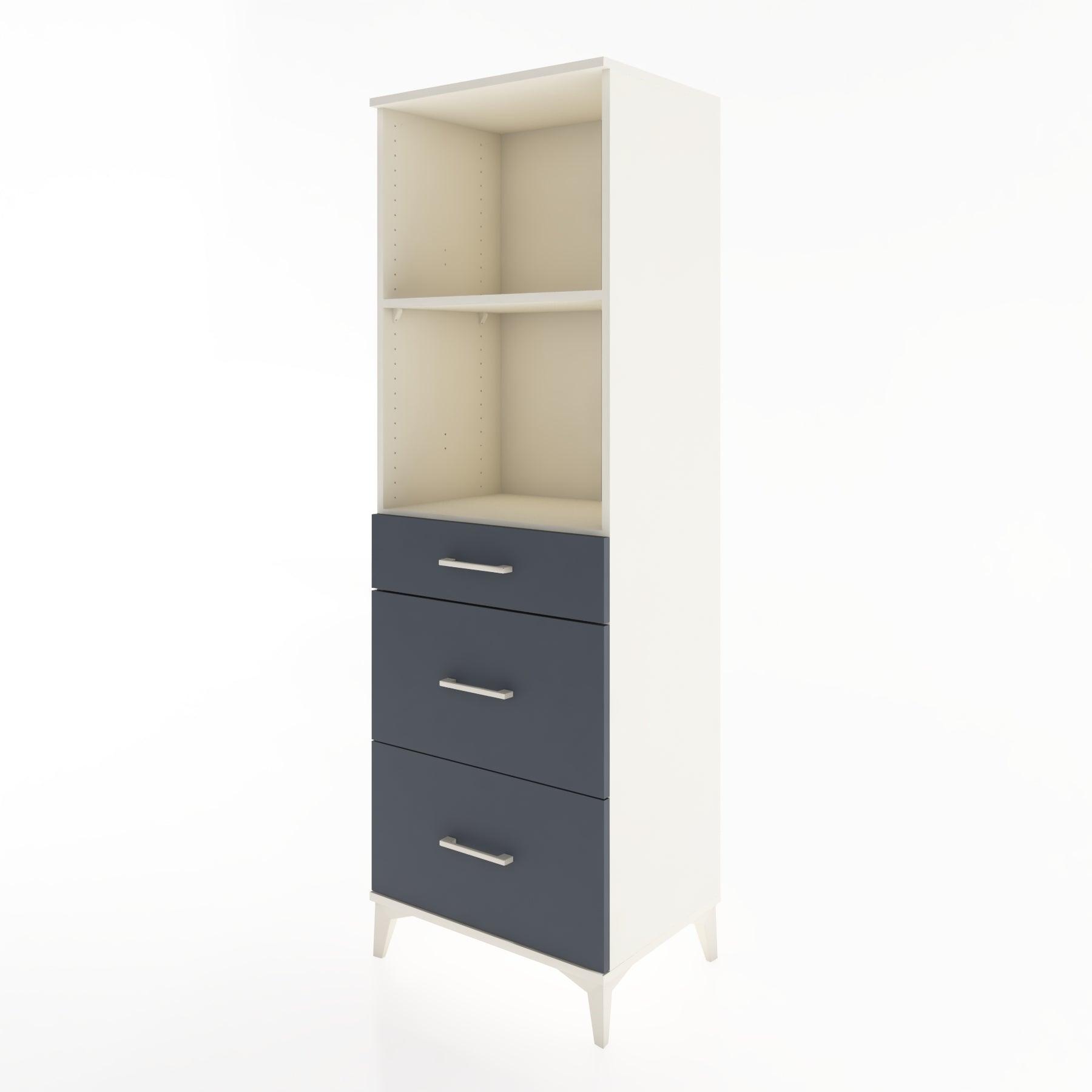 Woodntry Modüler Dolap Aytaşı 60x44x170 cm Çekmeceli ve Raflı CR47-1