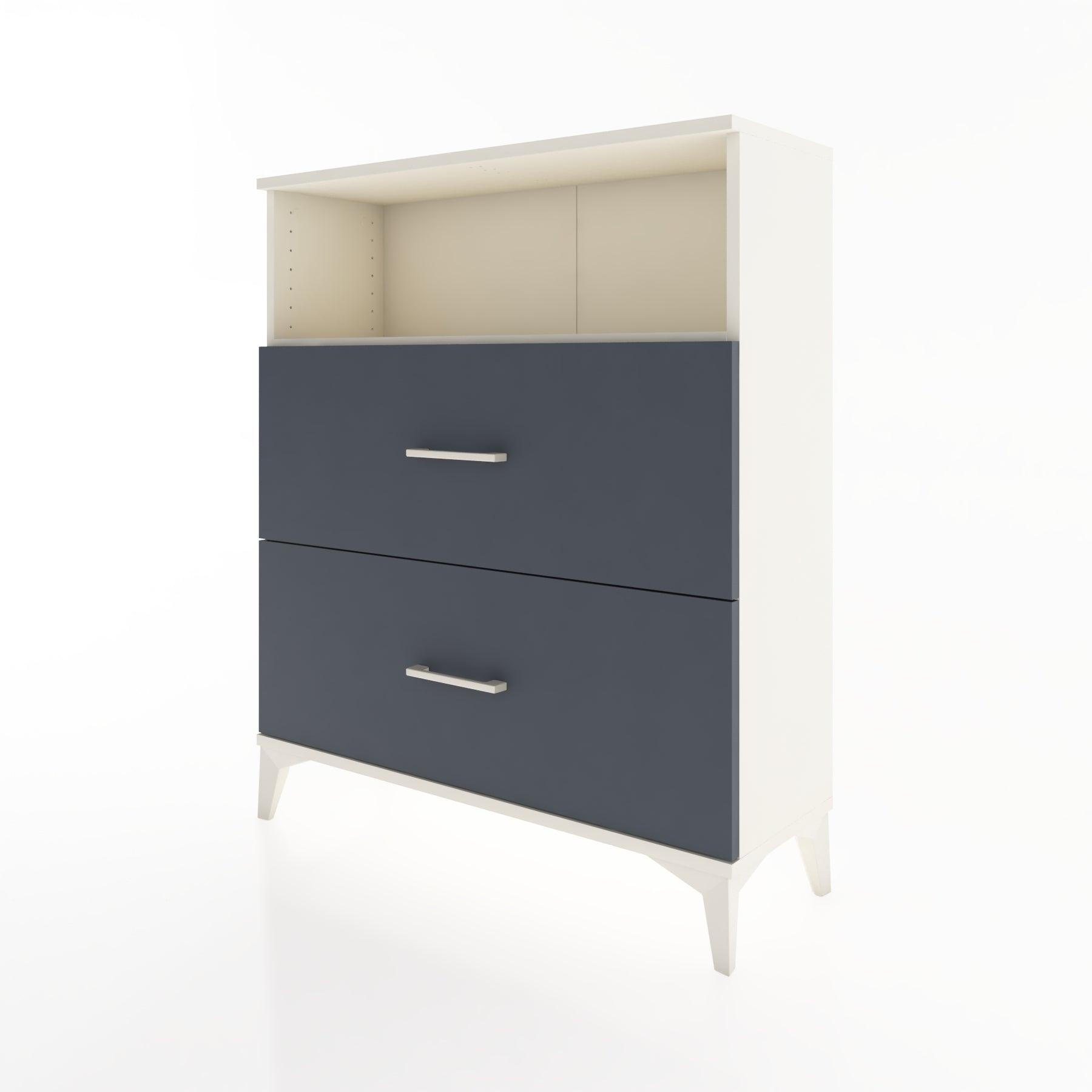 Woodntry Modular Dresser Moonstone 88x30x94 cm with Drawers and Shelves CR14-1