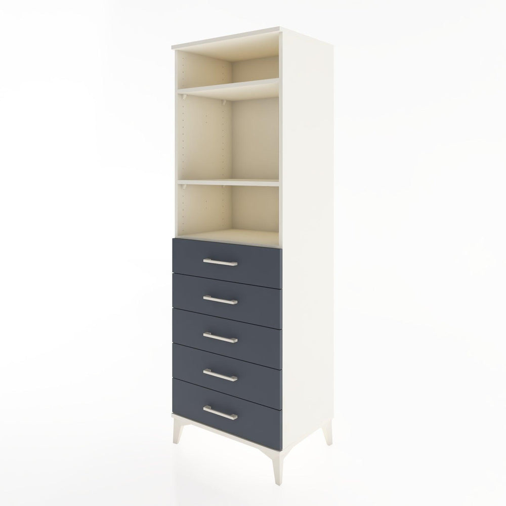Woodntry Modular Cabinet Moonstone 60x44x170 cm with Drawers and Shelves CR35-1