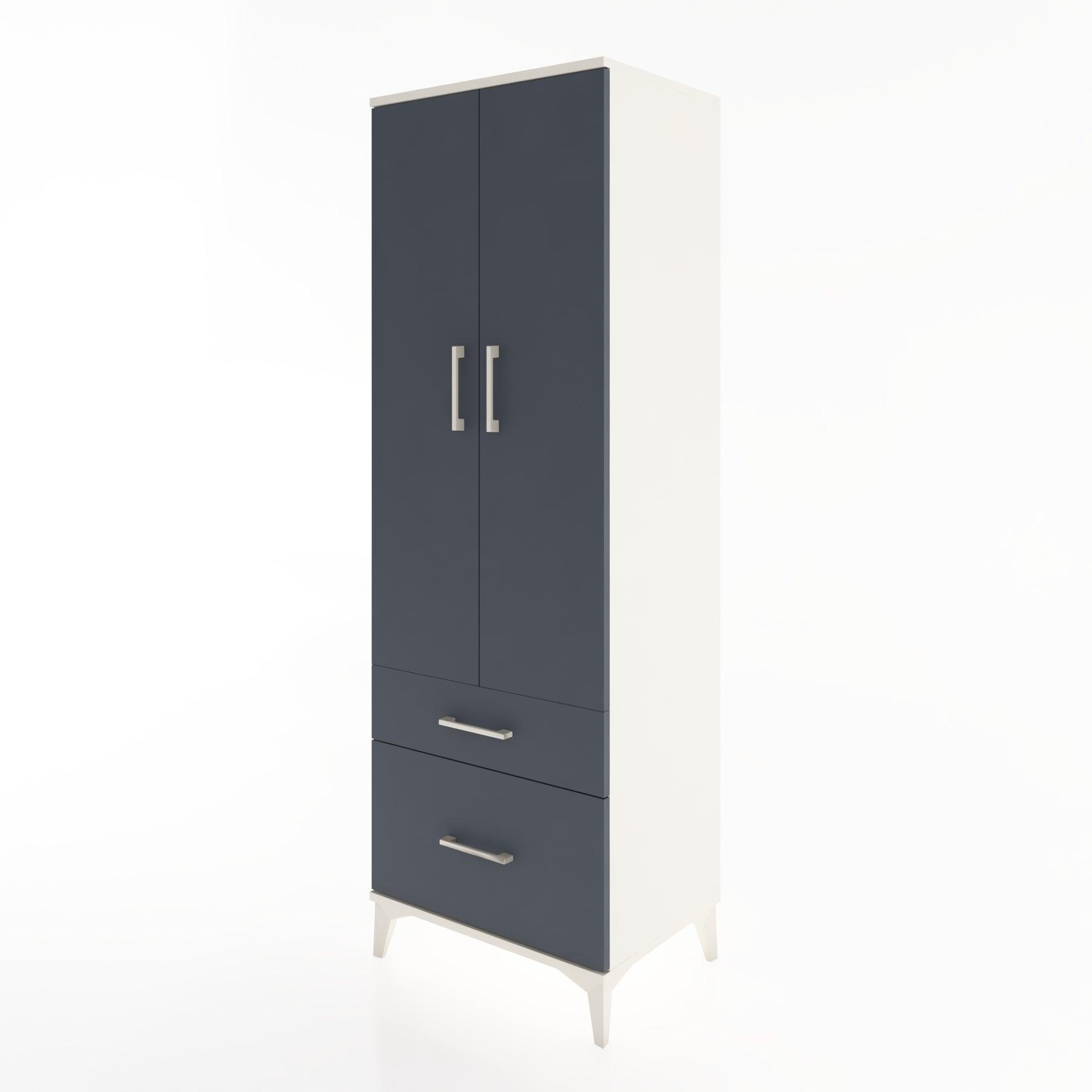 Woodntry Modular Cabinet Moonstone 60x44x170 cm with Doors and Drawers KC15-1