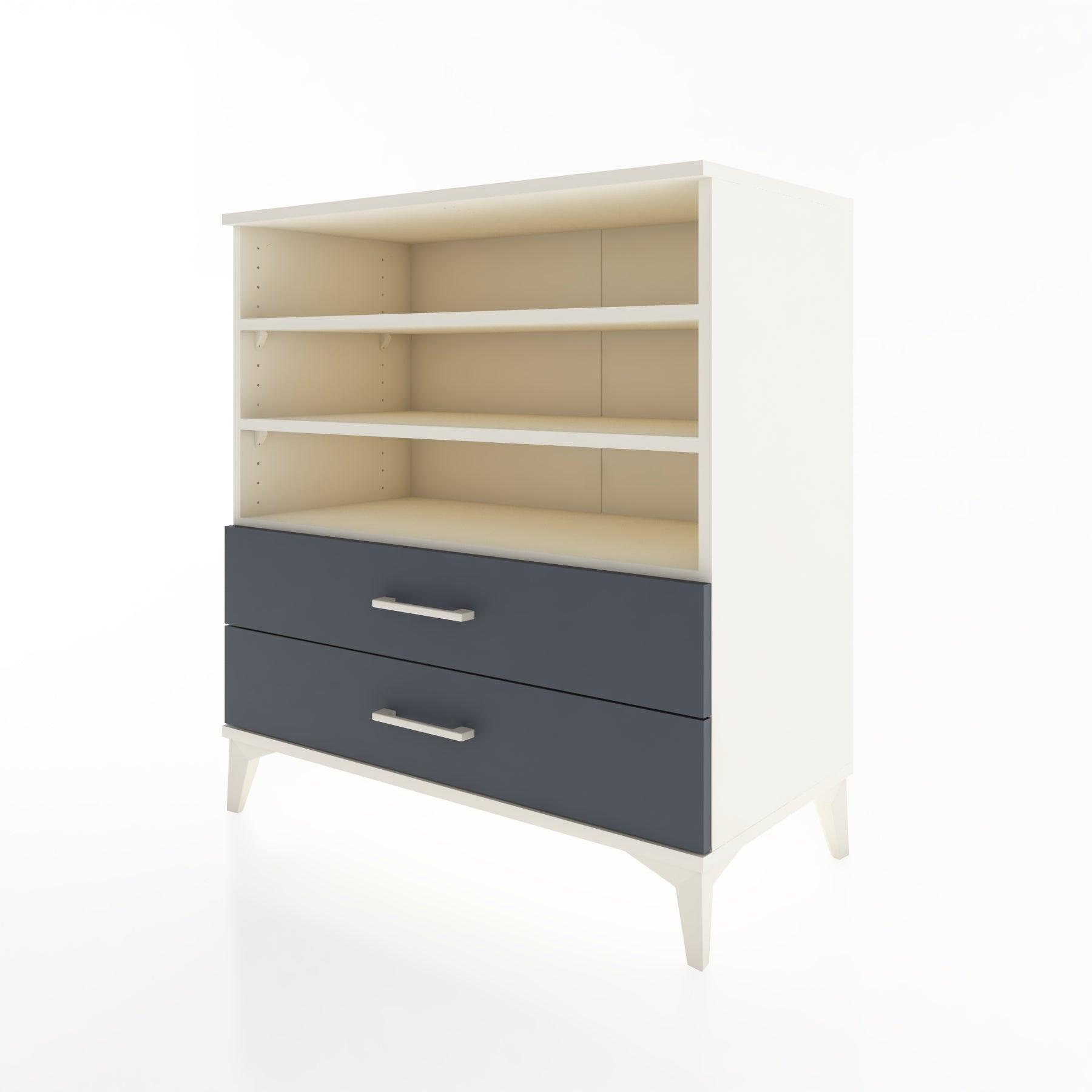 Woodntry Modüler Şifonyer Aytaşı 88x44x84 cm Çekmeceli ve Raflı CR15-1