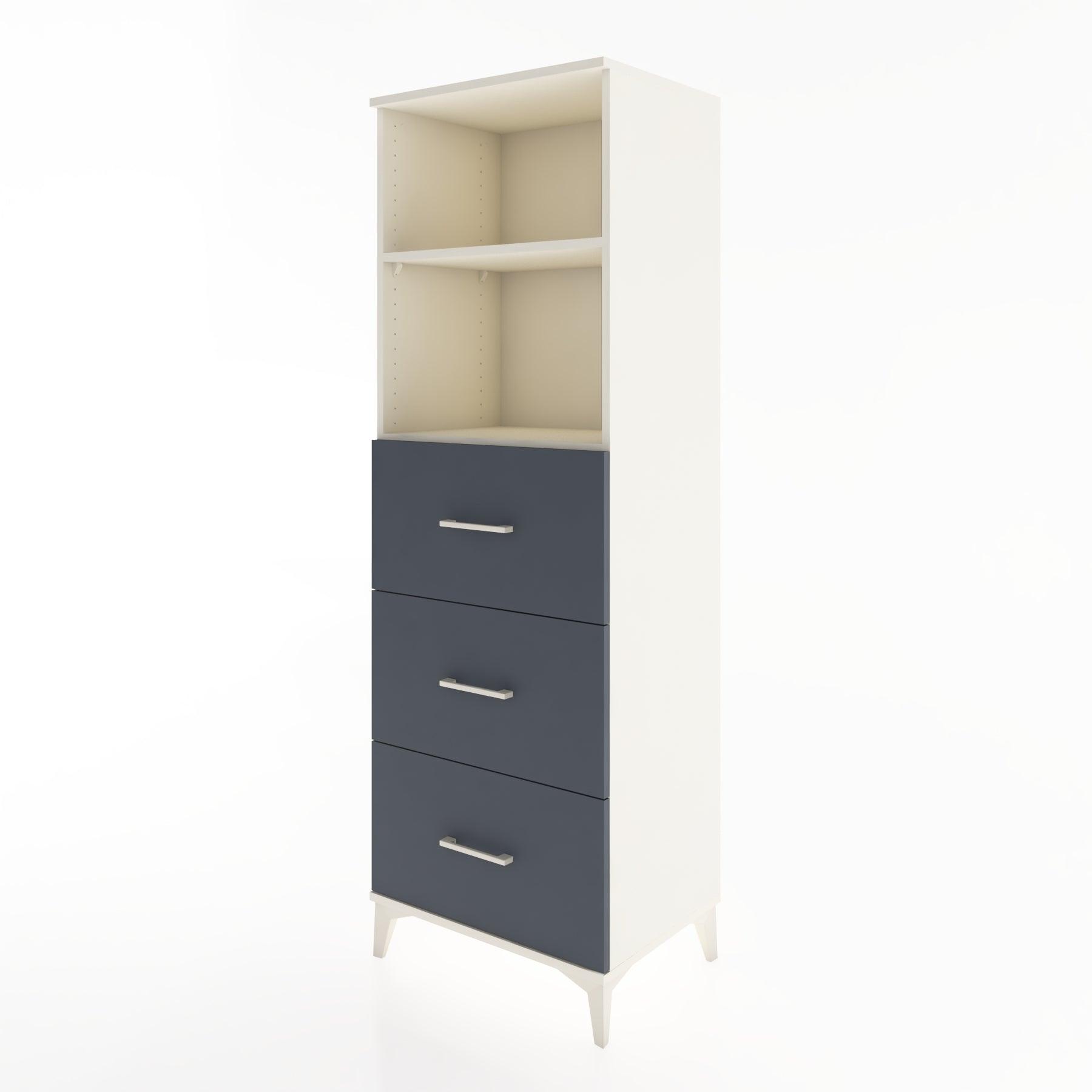 Woodntry Modüler Dolap Aytaşı 60x44x170 cm Çekmeceli ve Raflı CR51-1