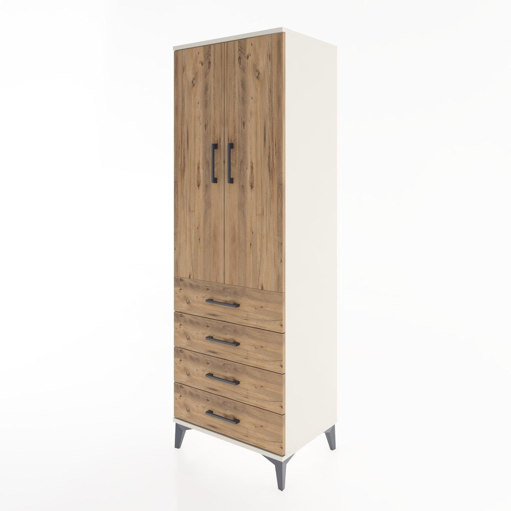 Woodntry Modular Cabinet Moonstone 60x44x170 cm with Doors and Drawers KC27-1