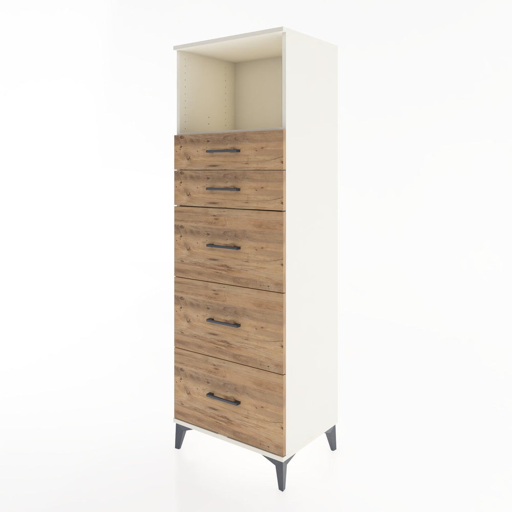 Woodntry Modular Cabinet Moonstone 60x44x170 cm with Drawers and Shelves CR49-1
