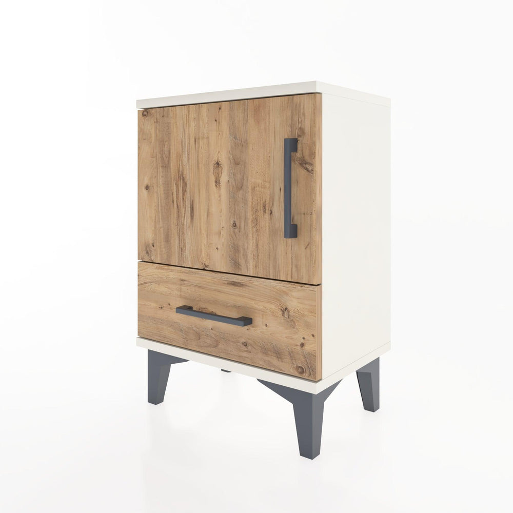 Woodntry Modüler Komodin Kapak ve Çekmeceli 44x30x52 cm Aytaşı - Woodntry