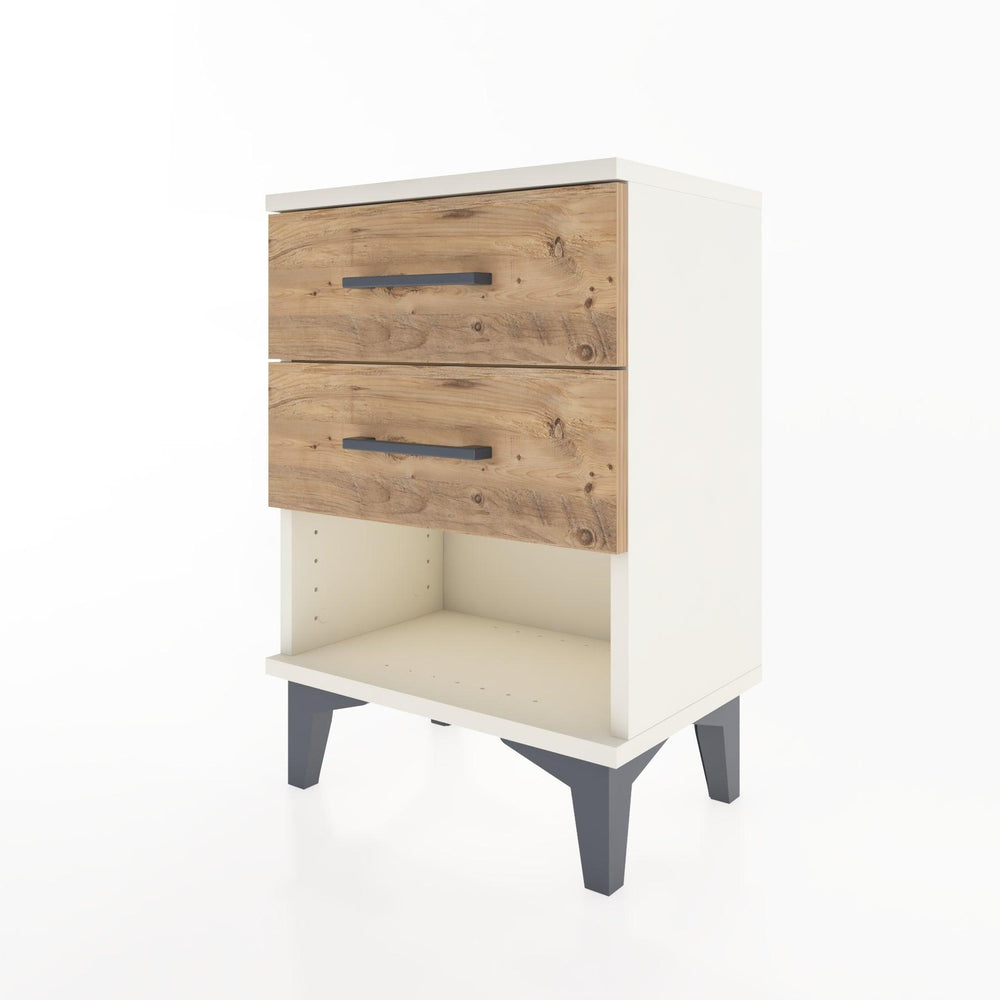 Woodntry Modüler Komodin İki Çekmece ve Raf 44x30x52 cm Aytaşı - Woodntry