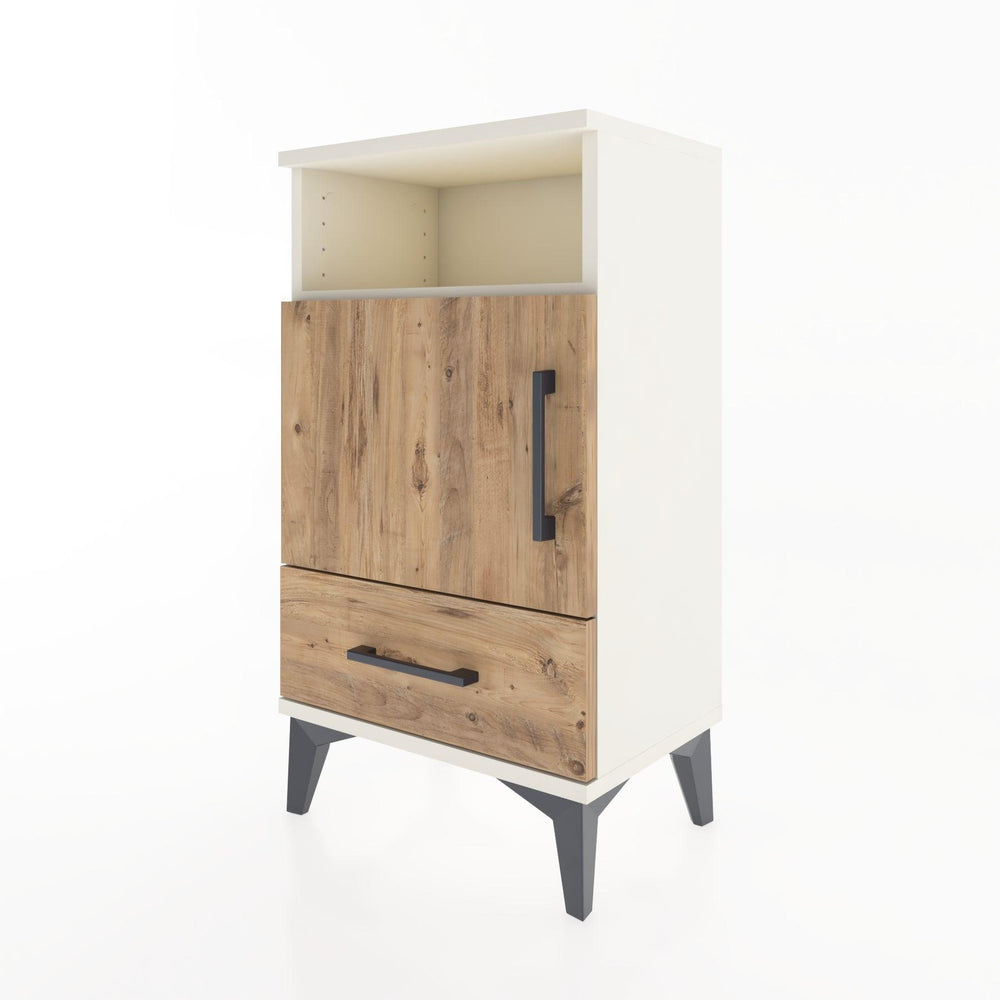 Woodntry Modüler Komodin Raf Kapak Çekmeceli 44x30x68 cm Aytaşı - Woodntry