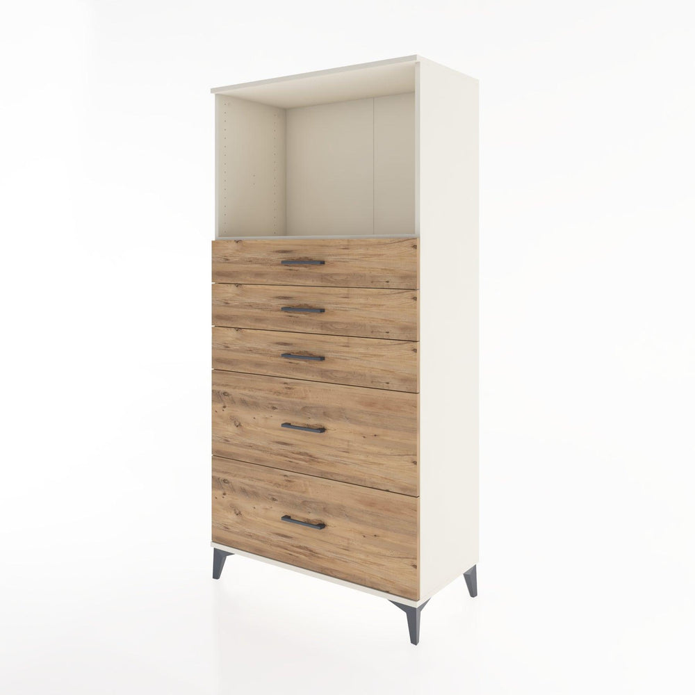 Woodntry Modular Cabinet Moonstone 88x44x170 cm with Drawers and Shelves CR46-1