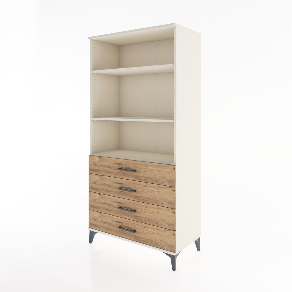Woodntry Modular Cabinet Moonstone 88x44x170 cm with Drawers and Shelves CR36-1