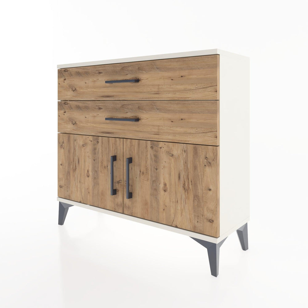 Woodntry Modüler Şifonyer Çekmece Raf Kapaklı 88x30x68 cm Çam - Woodntry