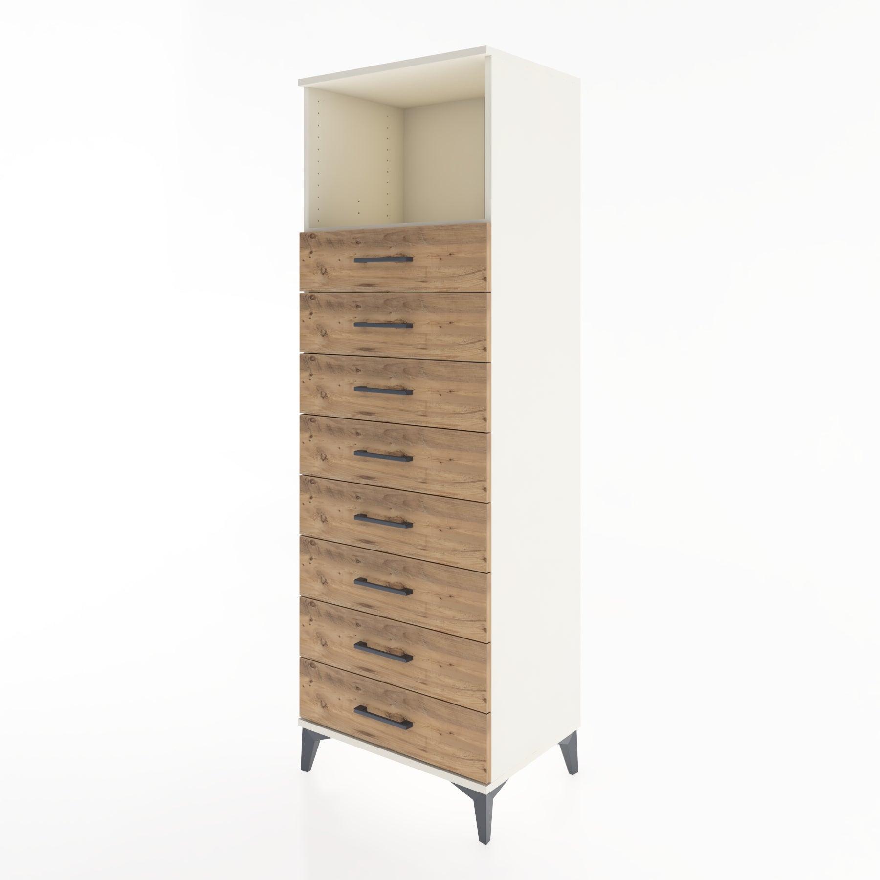 Woodntry Modular Cabinet Moonstone 60x44x170 cm with Drawers and Shelves CR32-1