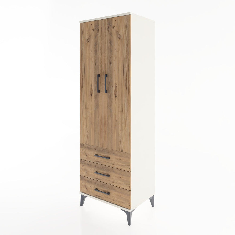 Woodntry Modular Cabinet Moonstone 60x44x170 cm with Doors and Drawers KC6-1