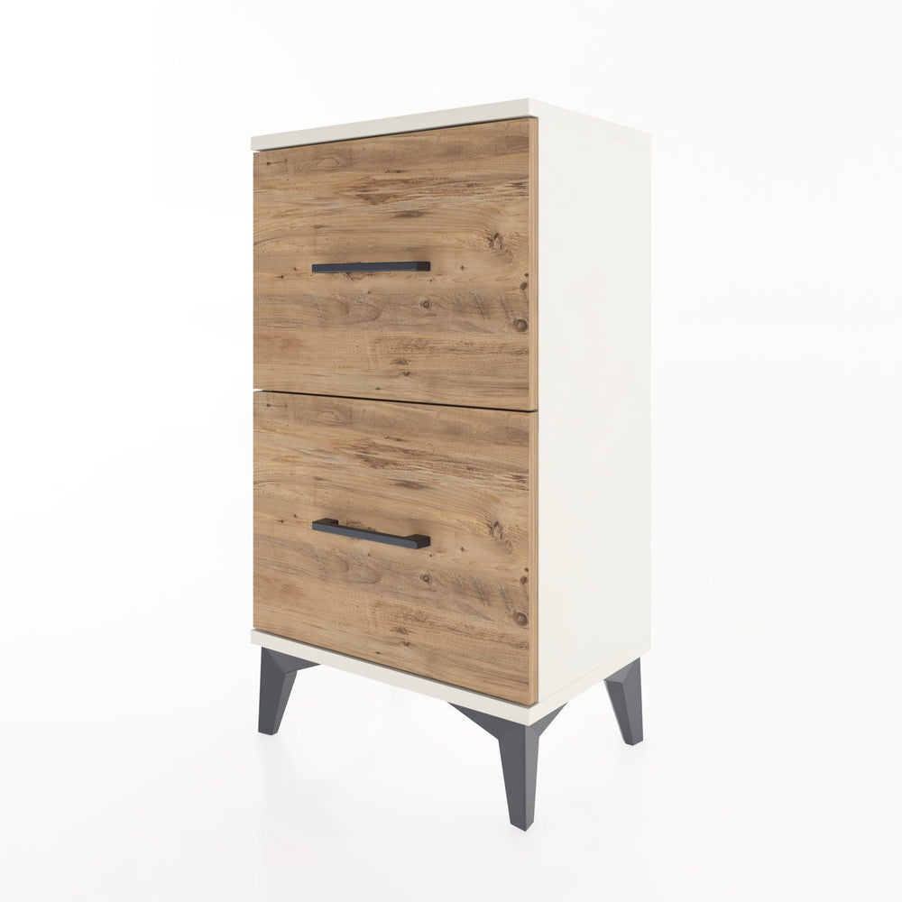 Woodntry Modüler Komodin İki Çekmeceli 44x30x68 cm Aytaşı - Woodntry