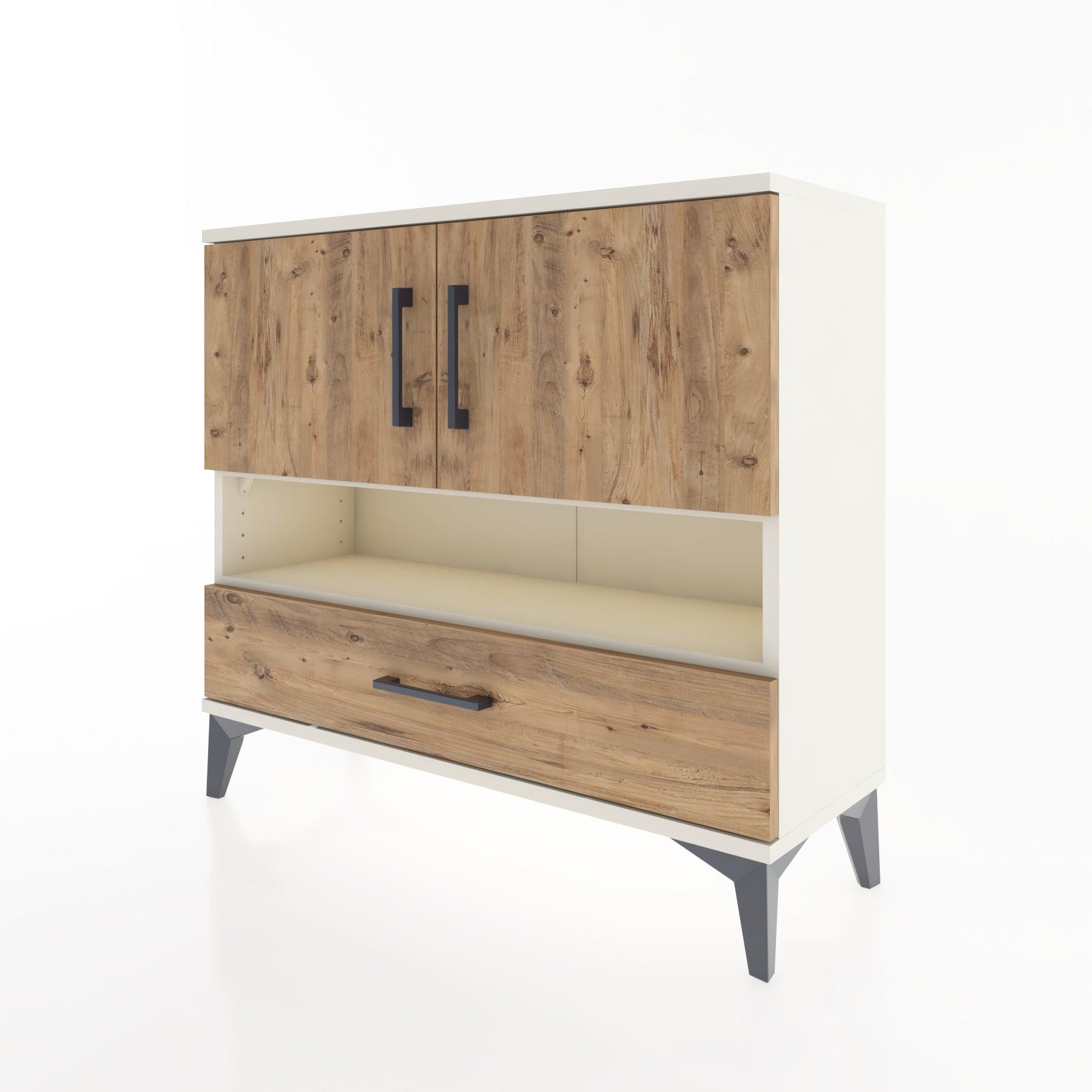 Woodntry Modüler Şifonyer İki Kapaklı T1 88x30x94 cm Aytaşı - Woodntry