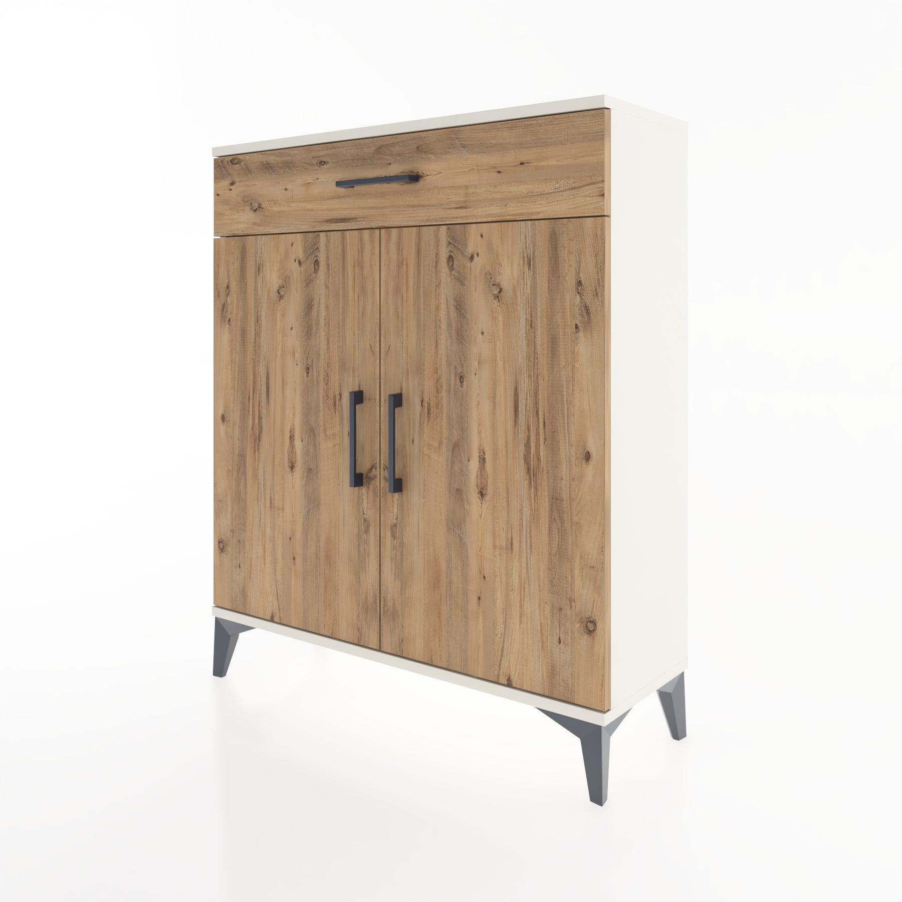 Woodntry Modüler Şifonyer Aytaşı 88x30x94 cm Kapaklı ve Çekmeceli KC1-1
