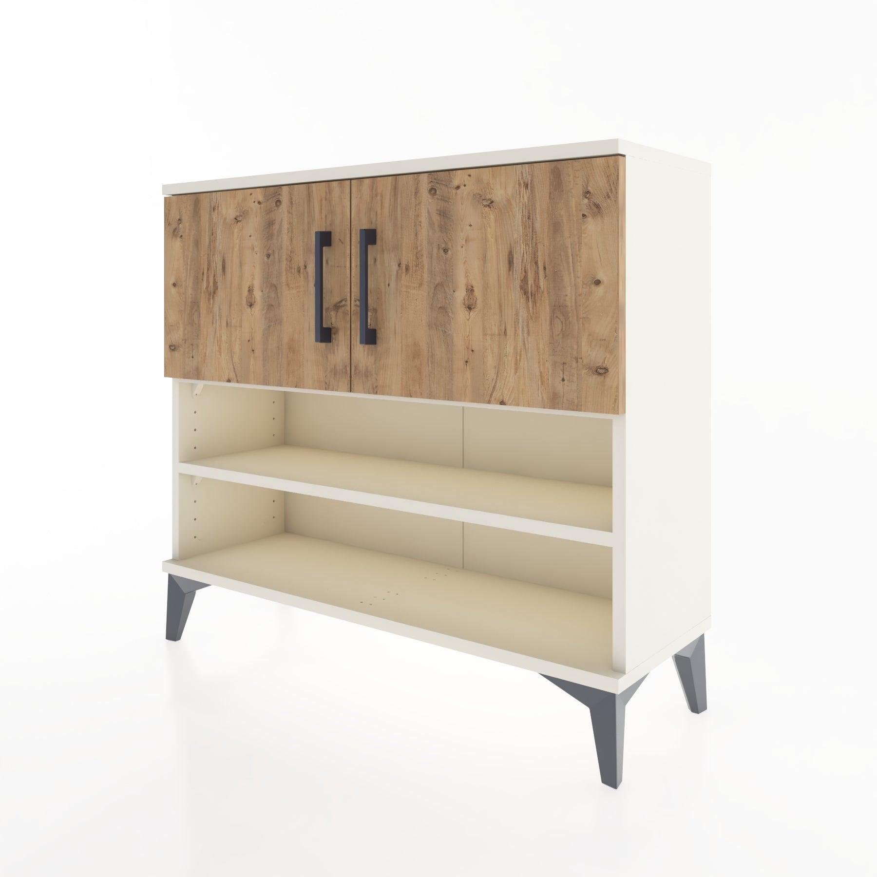 Woodntry Modüler Şifonyer İki Kapak ve Raflı V2 88x30x68 cm Aytaşı - Woodntry