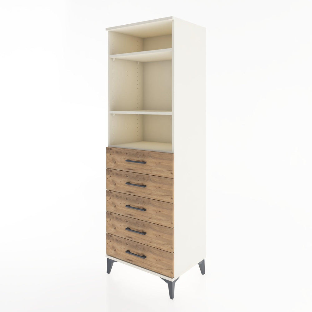 Woodntry Modular Cabinet Moonstone 60x44x170 cm with Drawers and Shelves CR35-1