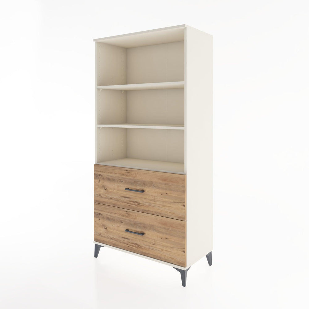 Woodntry Modular Cabinet Moonstone 88x44x170 cm with Drawers and Shelves CR49-1