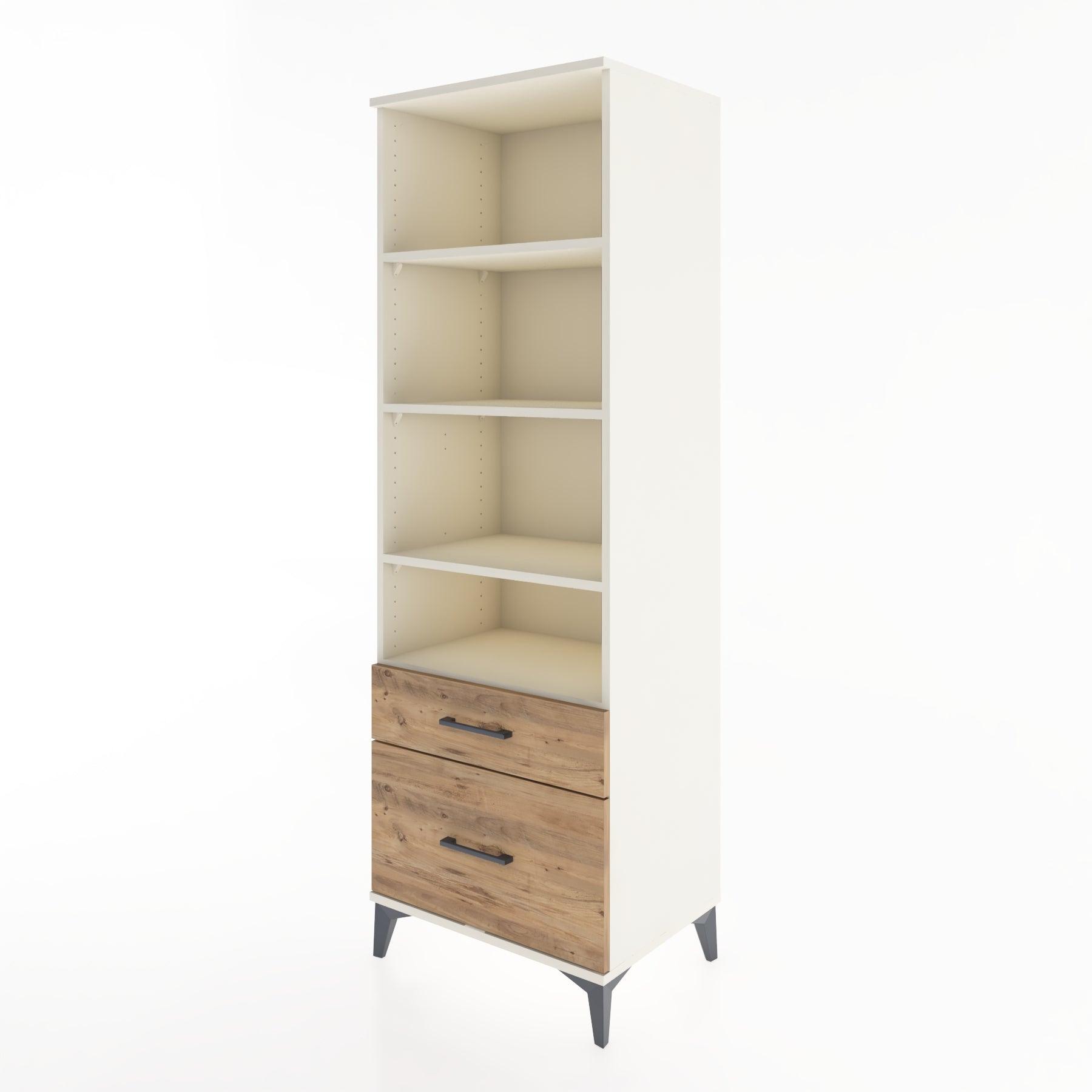 Woodntry Modular Cabinet Moonstone 60x44x170 cm with Drawers and Shelves CR43-1