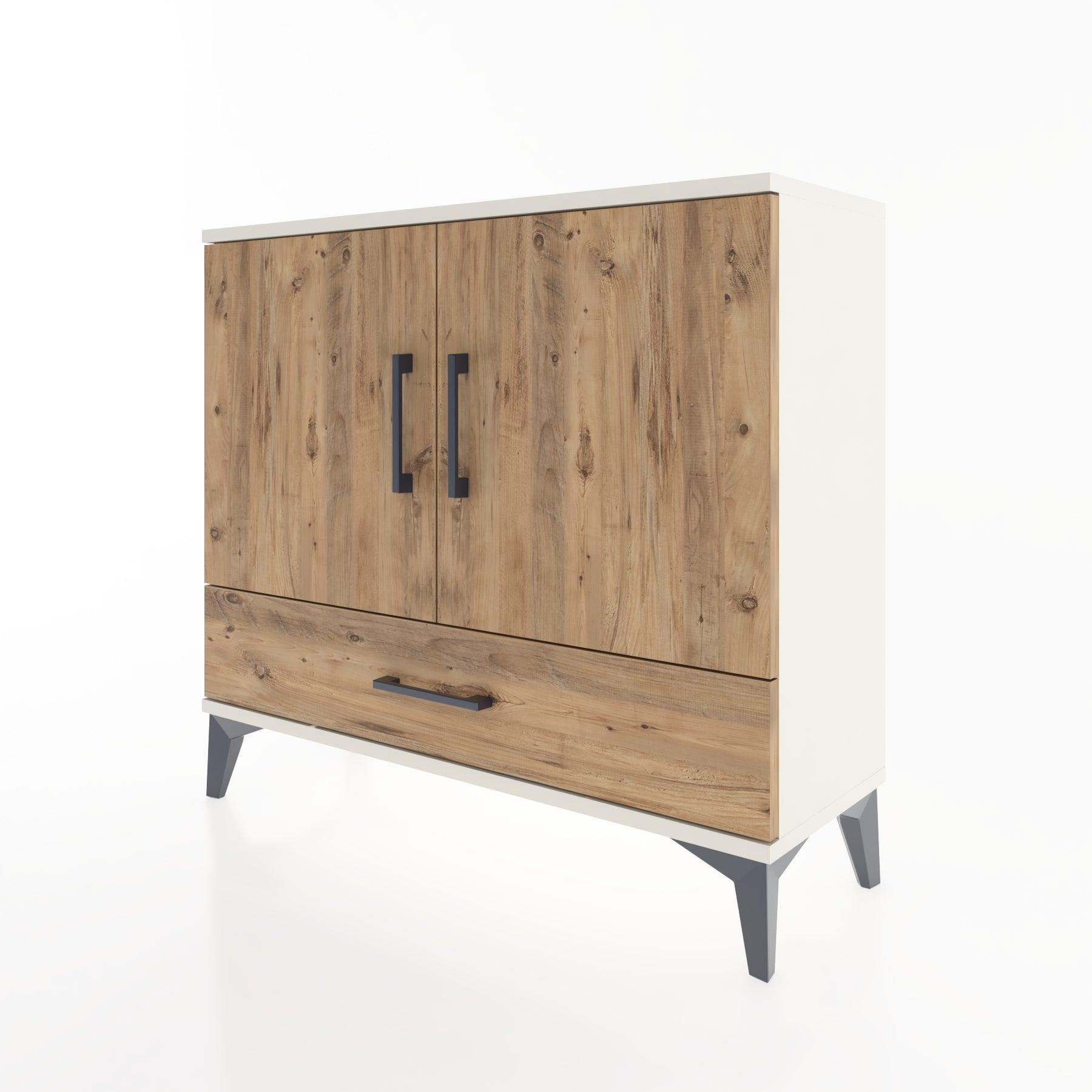 Woodntry Modüler Şifonyer Kapak ve Çekmeceli V1 88x30x68 cm Aytaşı - Woodntry