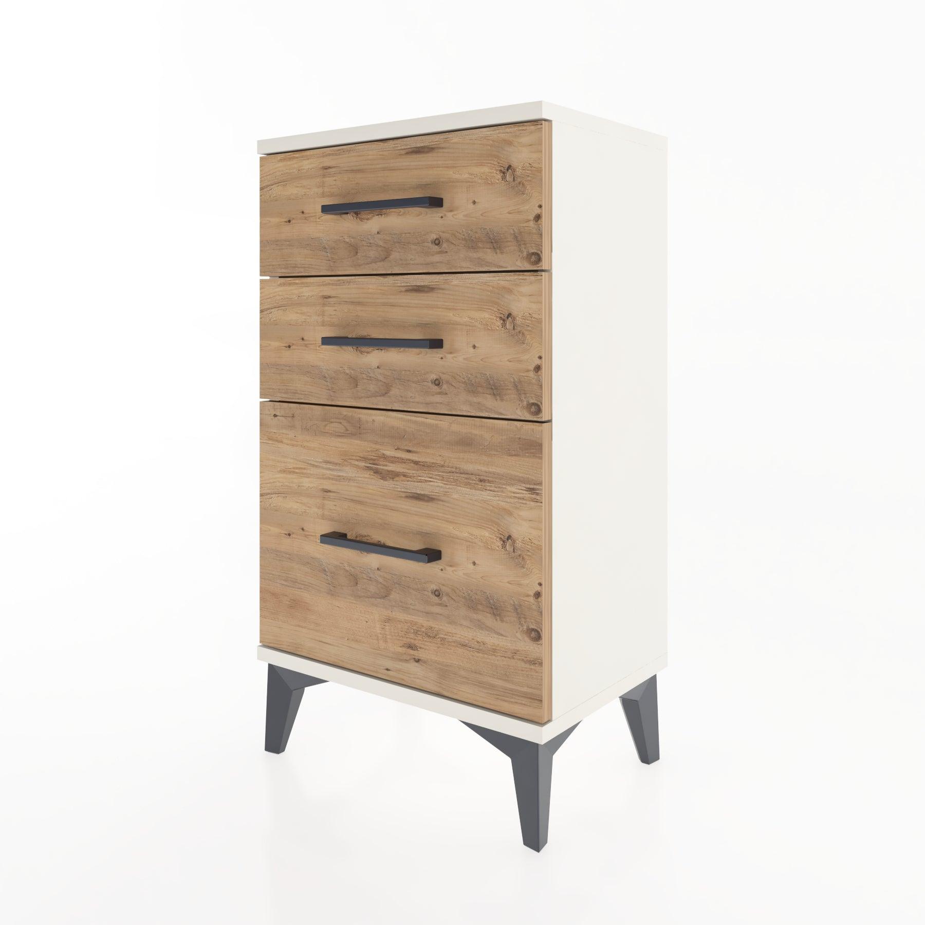 Woodntry Modüler Komodin Üç Çekmeceli V2 44x30x68 cm Aytaşı - Woodntry