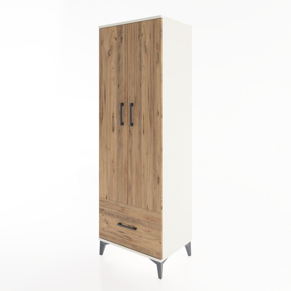 Woodntry Modüler Dolap Aytaşı 60x44x170 cm Kapaklı ve Çekmeceli KC16-1