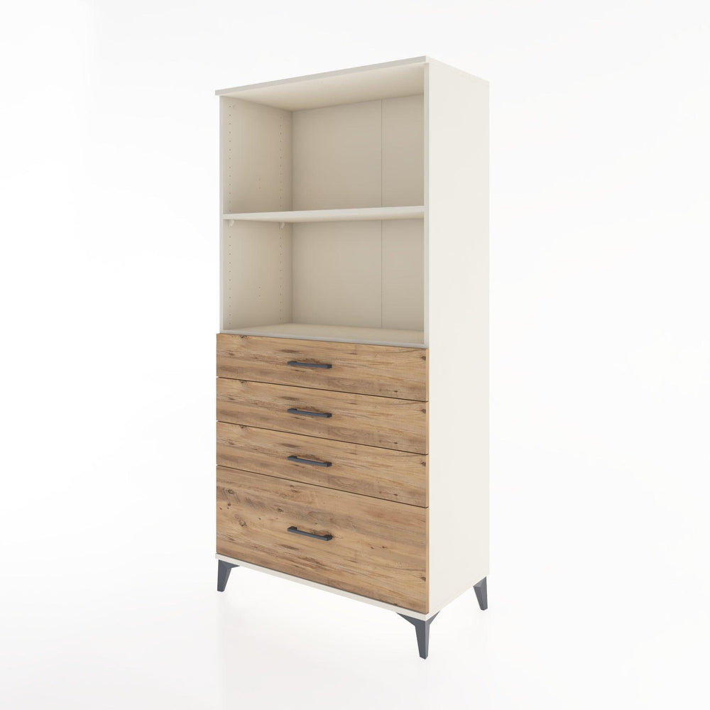 Woodntry Modüler Dolap Aytaşı 88x44x170 cm Çekmeceli ve Raflı CR41-1