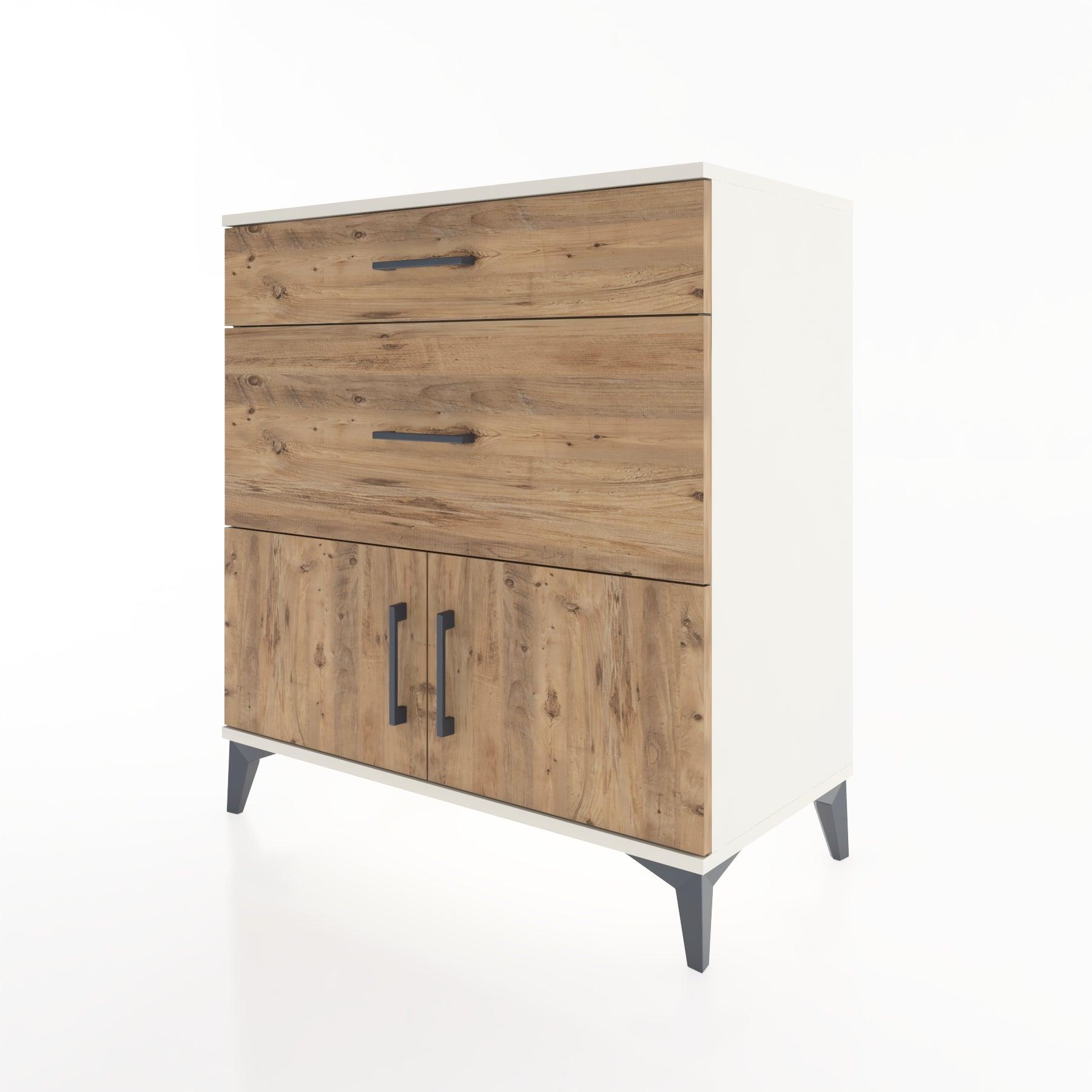 Woodntry Modular Dresser Moonstone 88x44x84 cm with Cover and Drawer KC116-1
